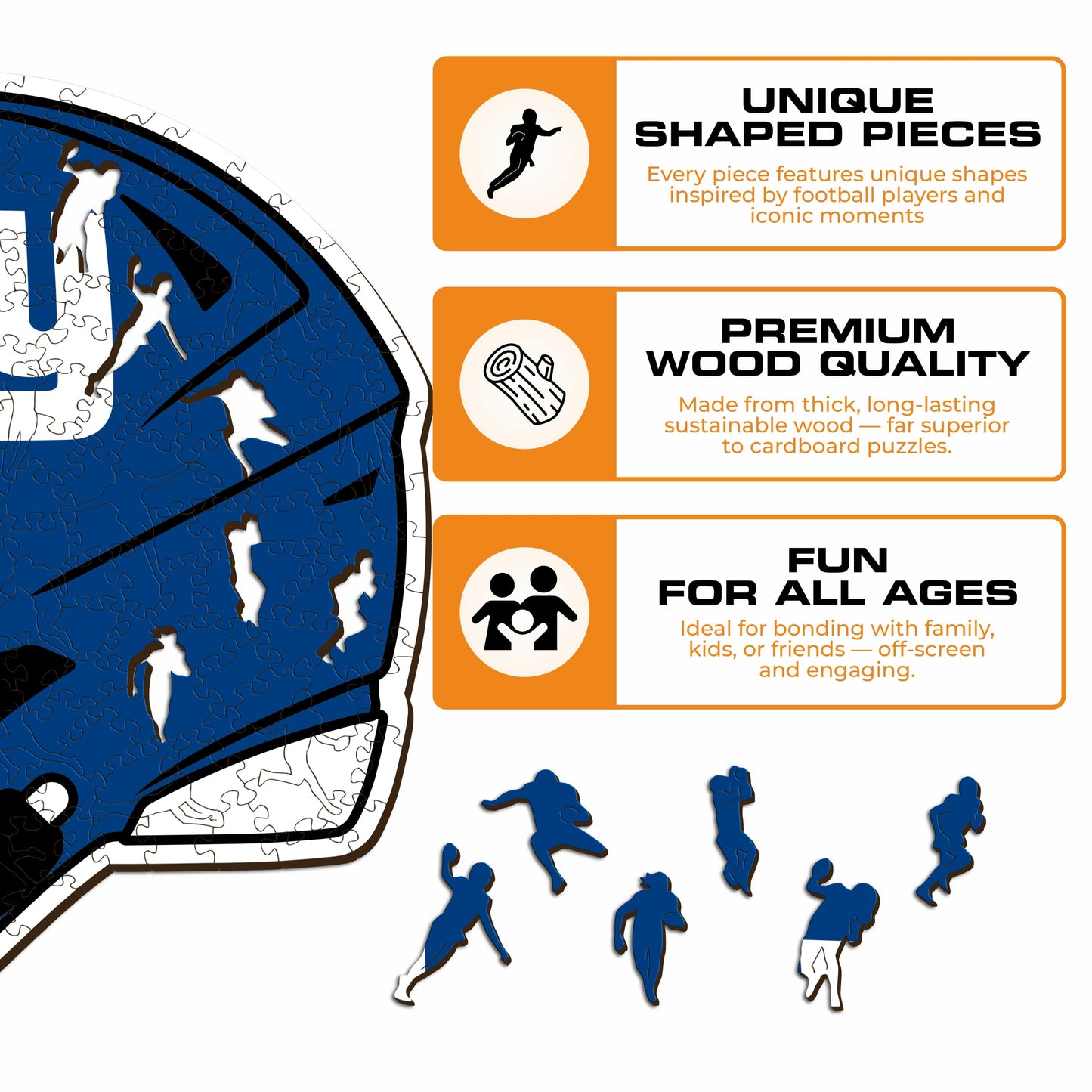 New York Giants™ Helmet - Wooden Puzzle