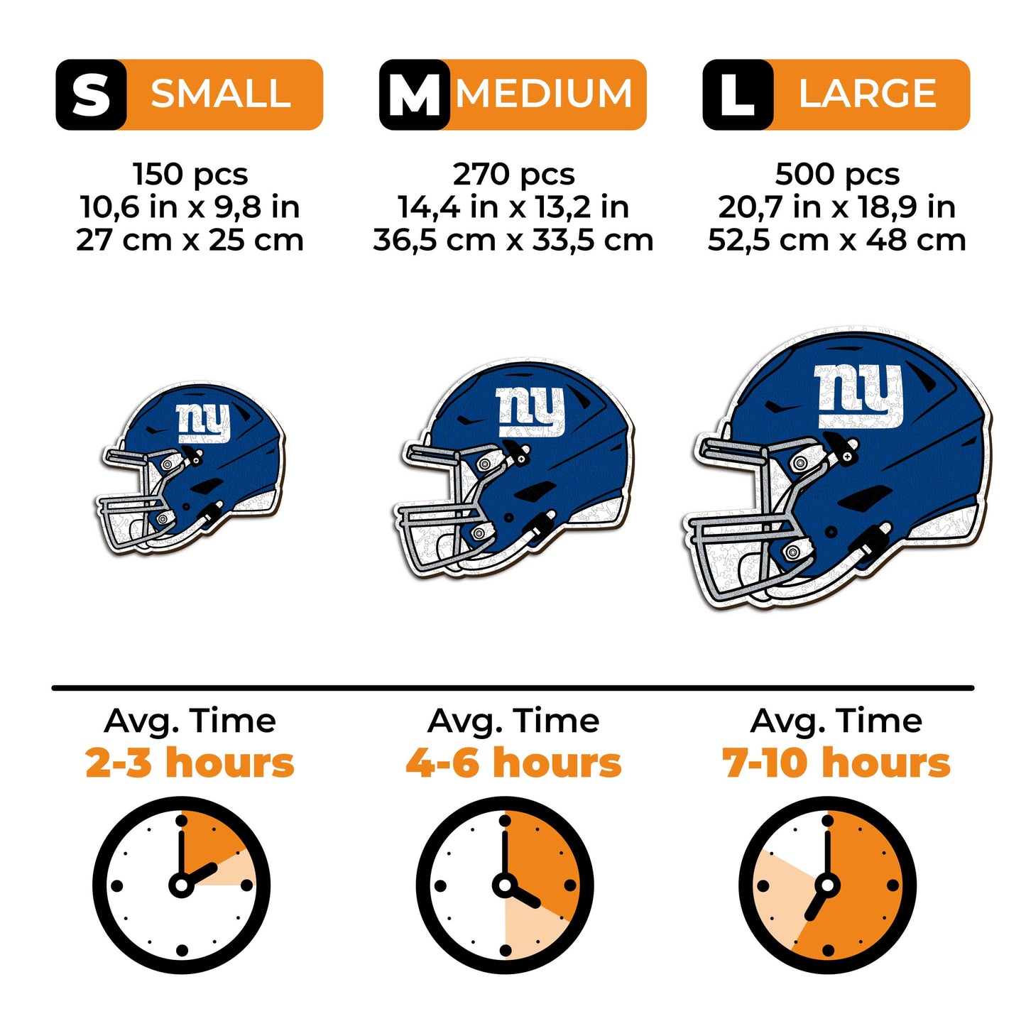 New York Giants™ Helmet - Wooden Puzzle