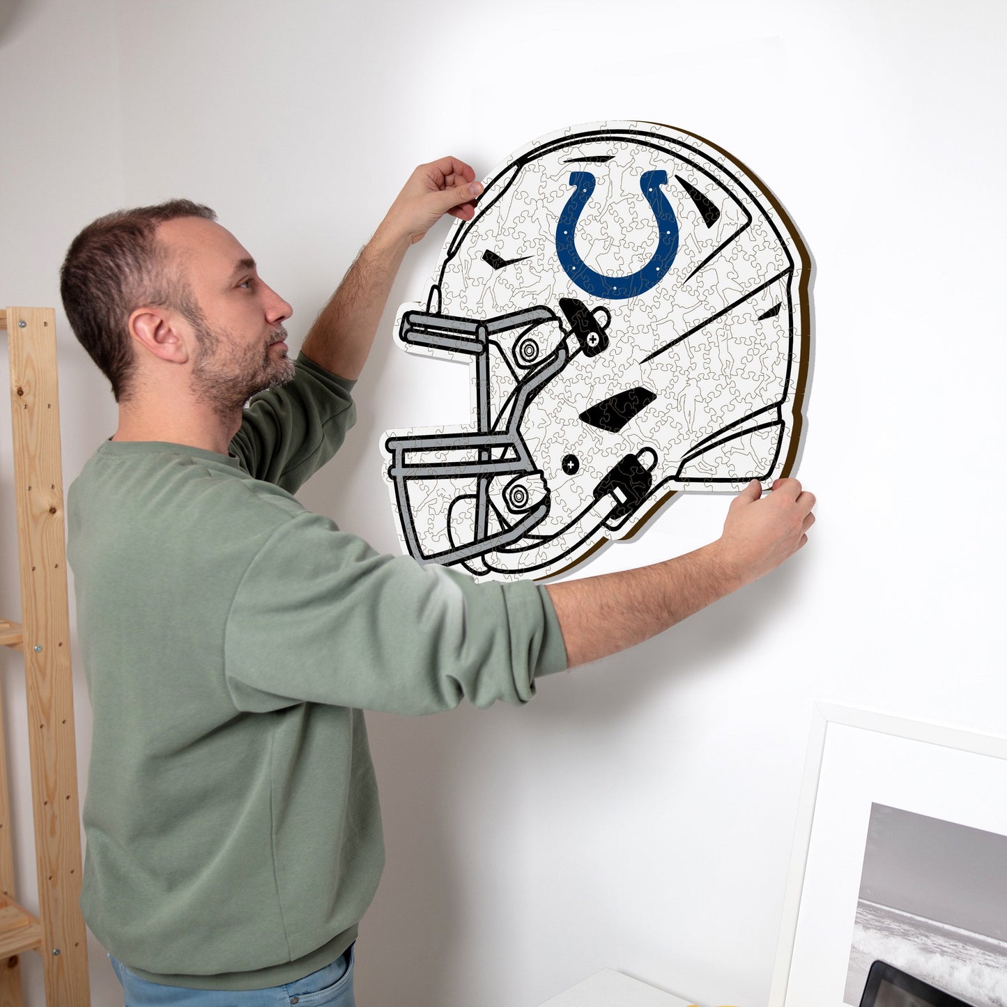 Indianapolis Colts™ Helmet - Wooden Puzzle