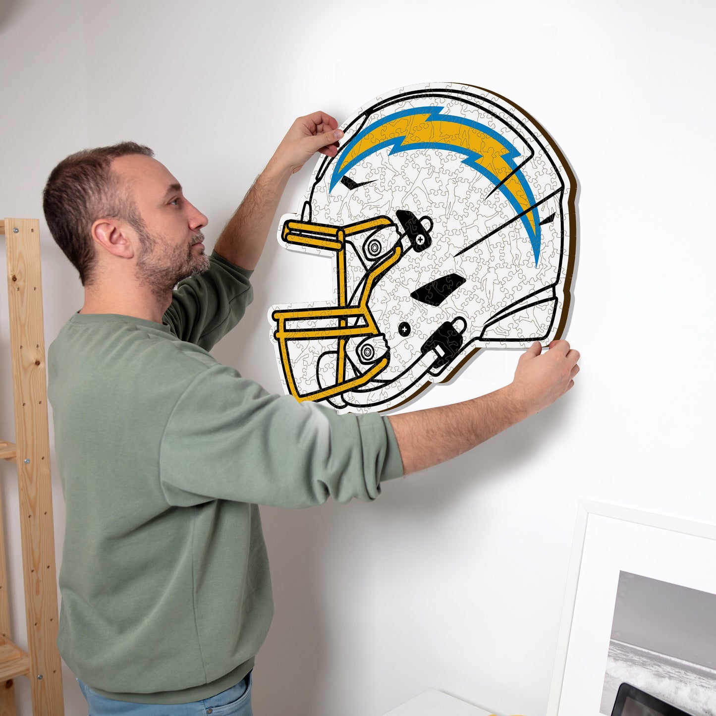Los Angeles Chargers™ Helmet - Wooden Puzzle