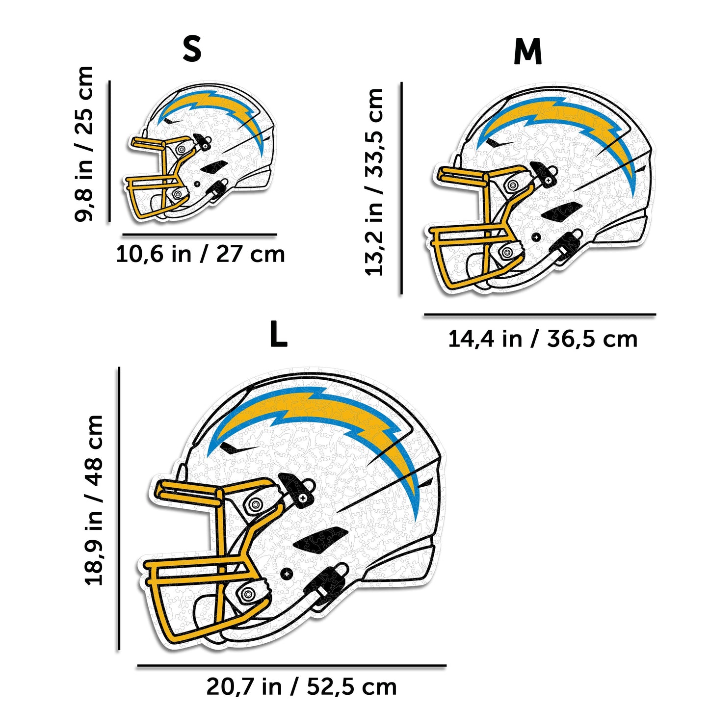 Los Angeles Chargers™ Helmet - Wooden Puzzle