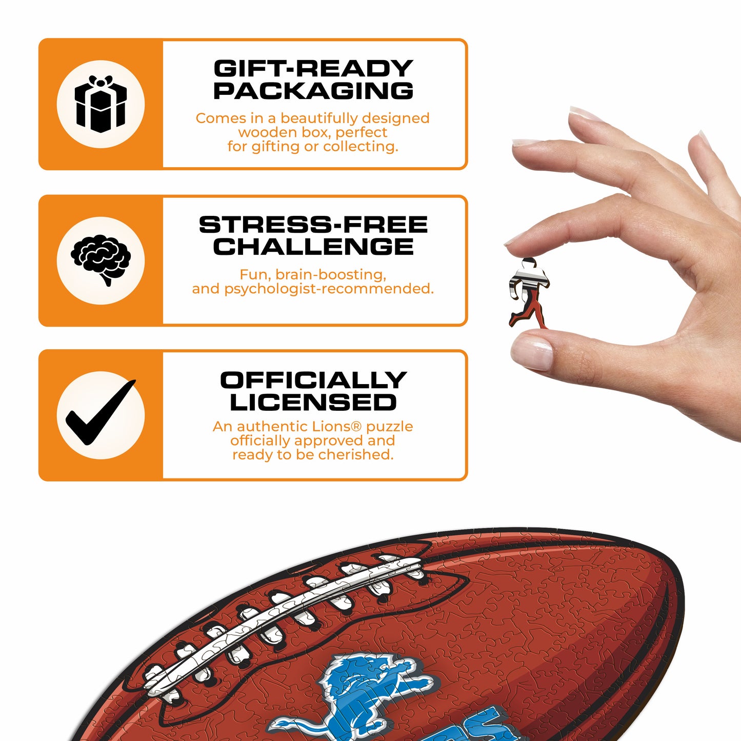 Detroit Lions™ - Wooden Puzzle