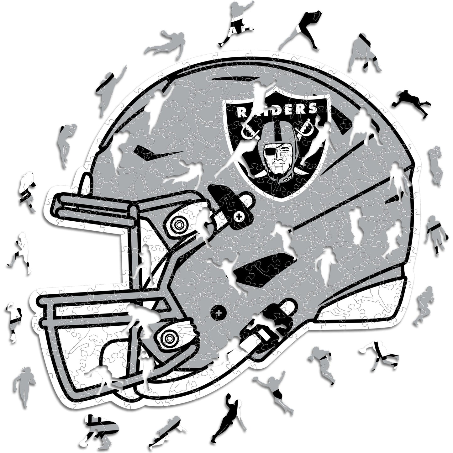Las Vegas Raiders™ Helmet - Wooden Puzzle