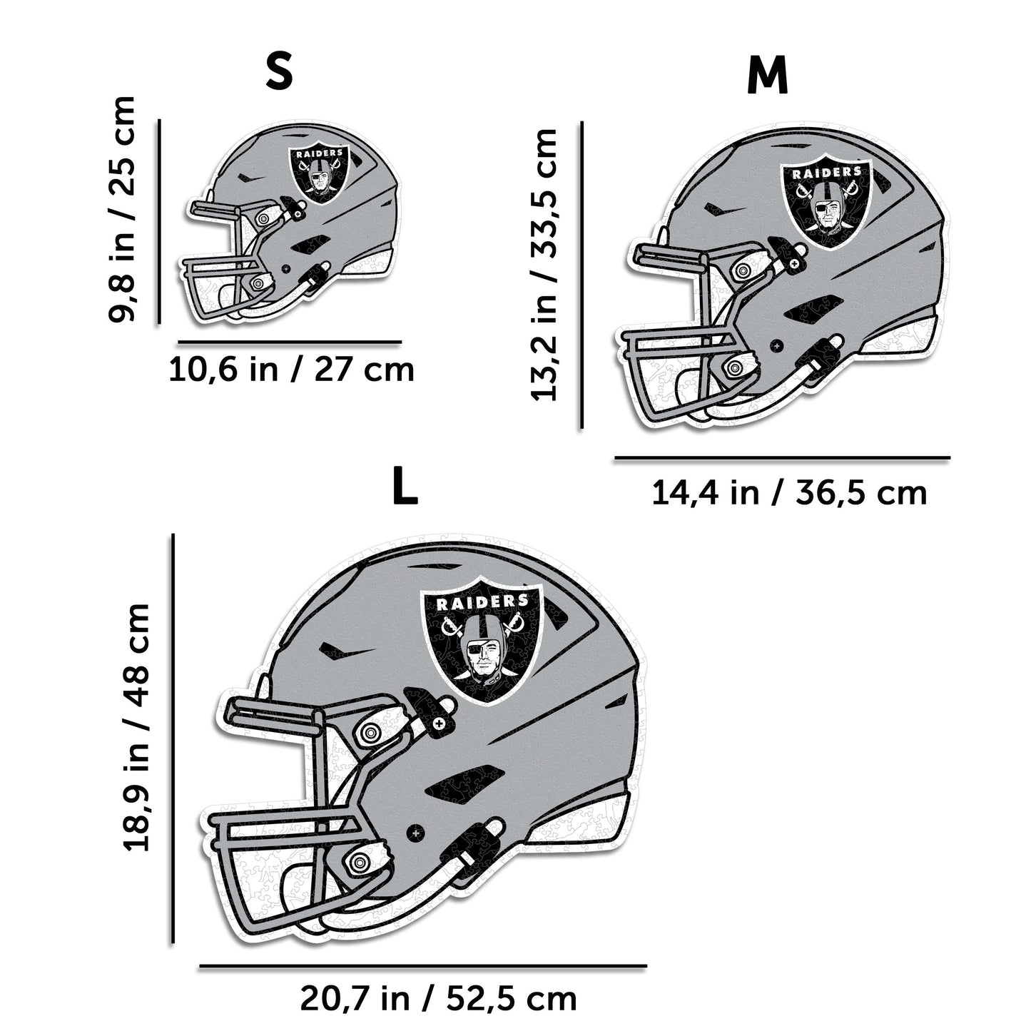 Las Vegas Raiders™ Helmet - Wooden Puzzle