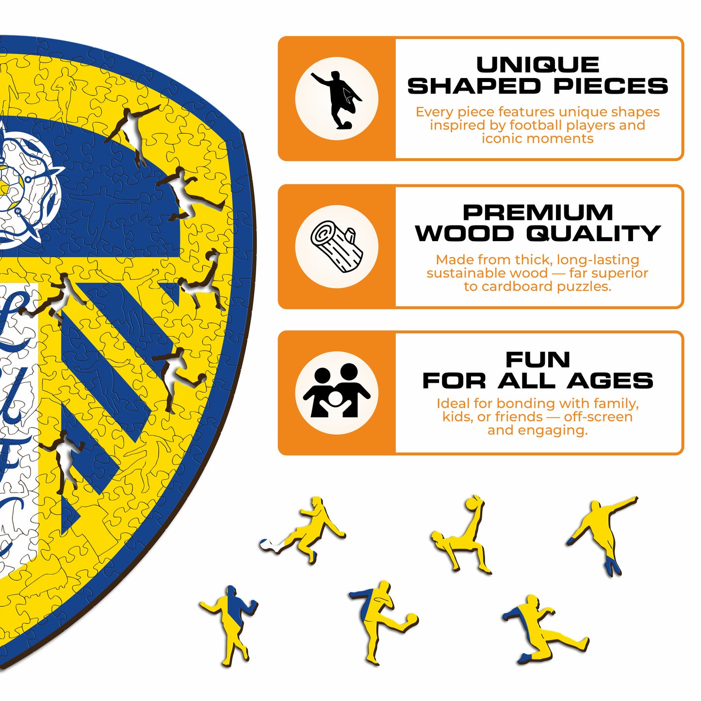 Leeds United FC® Crest - Wooden Puzzle