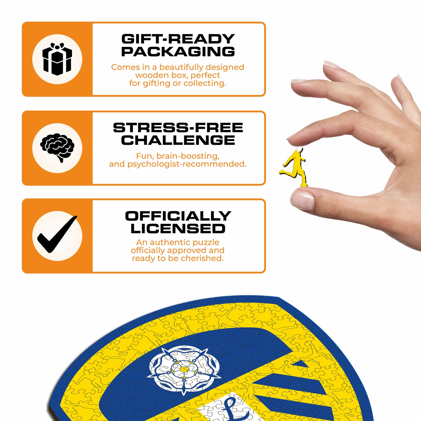 Leeds United FC® Crest - Wooden Puzzle