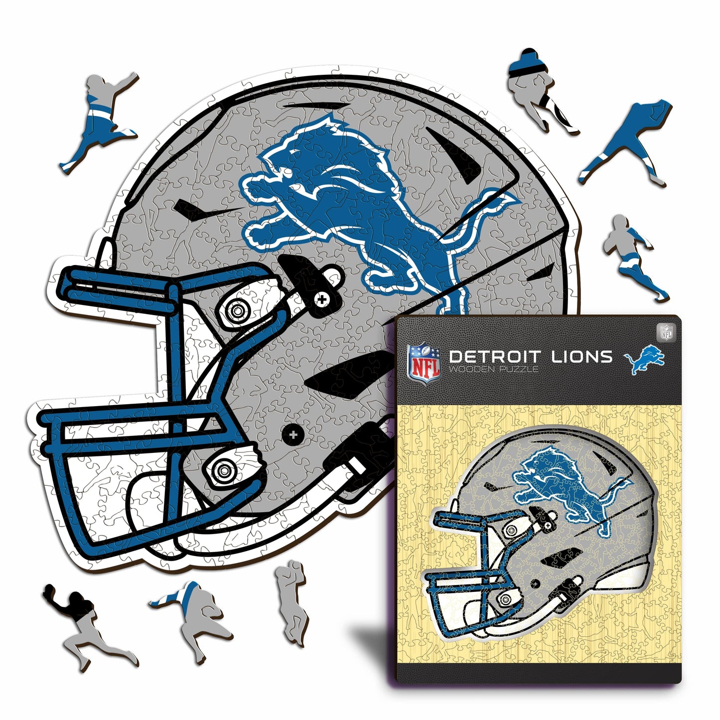 Detroit Lions™ Helmet - Wooden Puzzle
