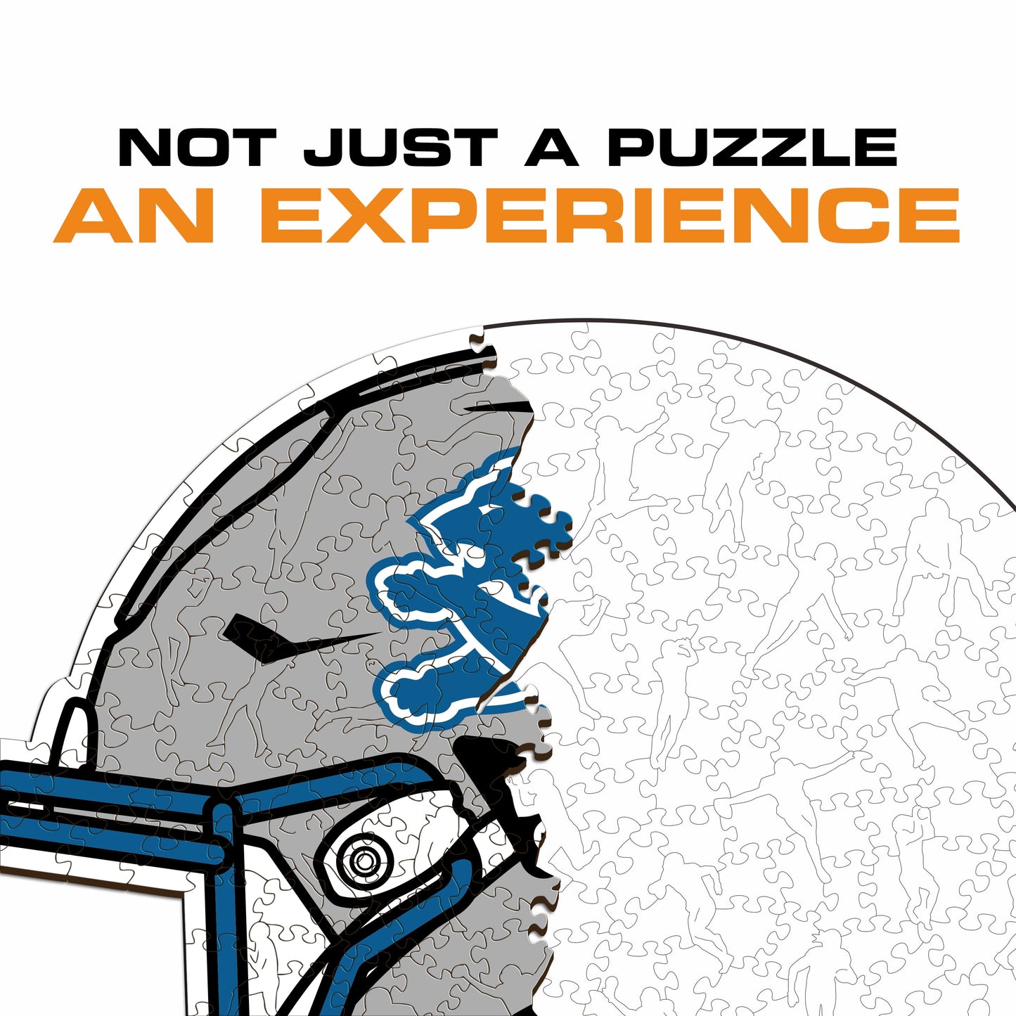 Detroit Lions™ Helmet - Wooden Puzzle