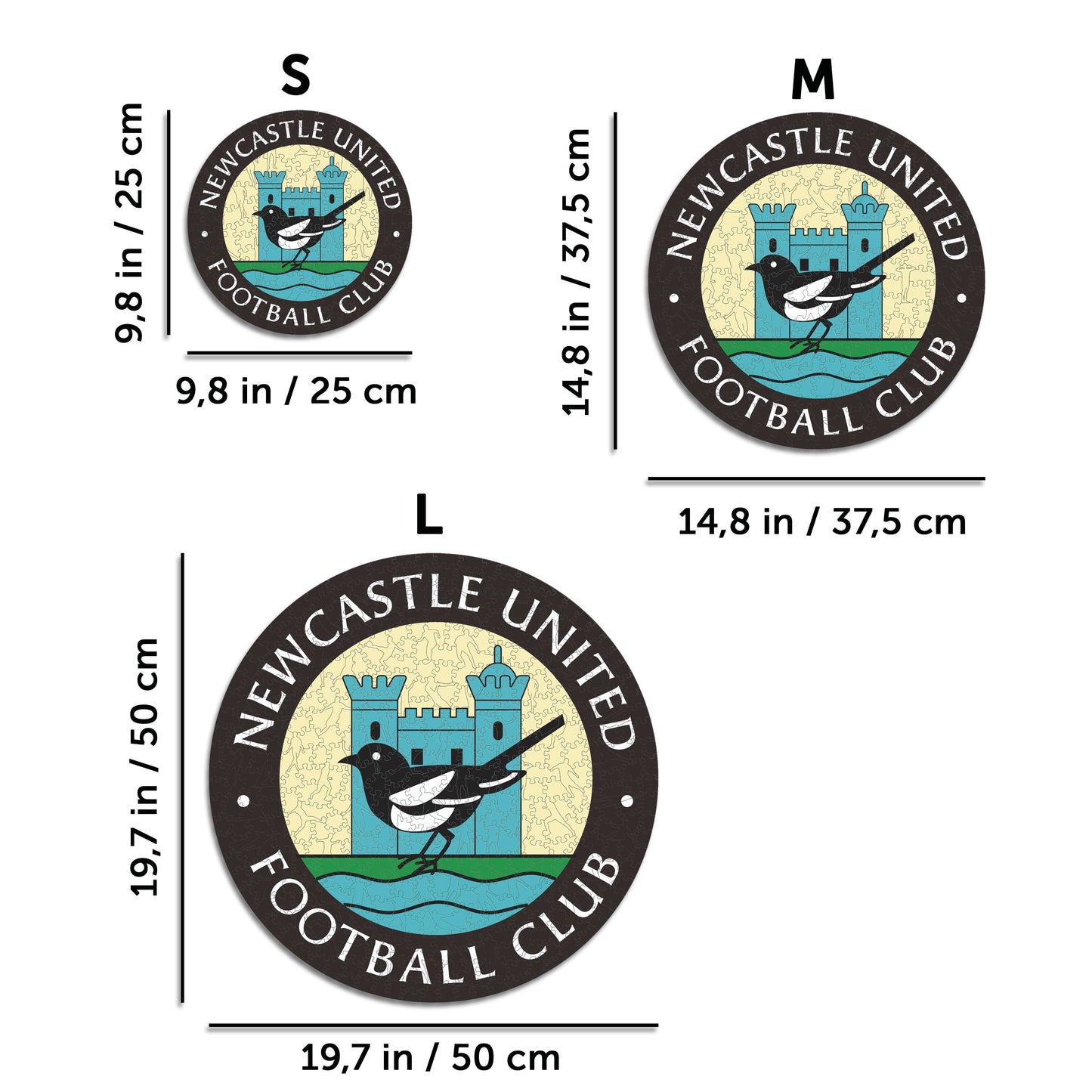 2 PACK Newcastle United FC® Crest + Retro Crest