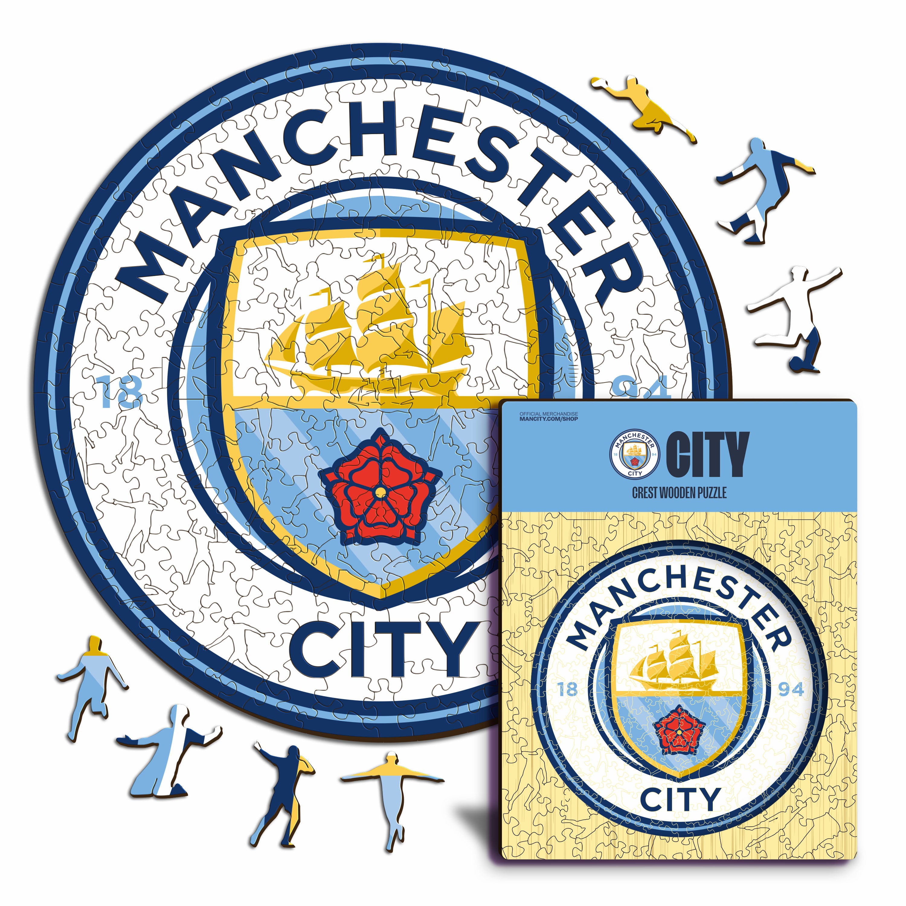Manchester City FC® Crest - Wooden Puzzle – Iconic Puzzles UK