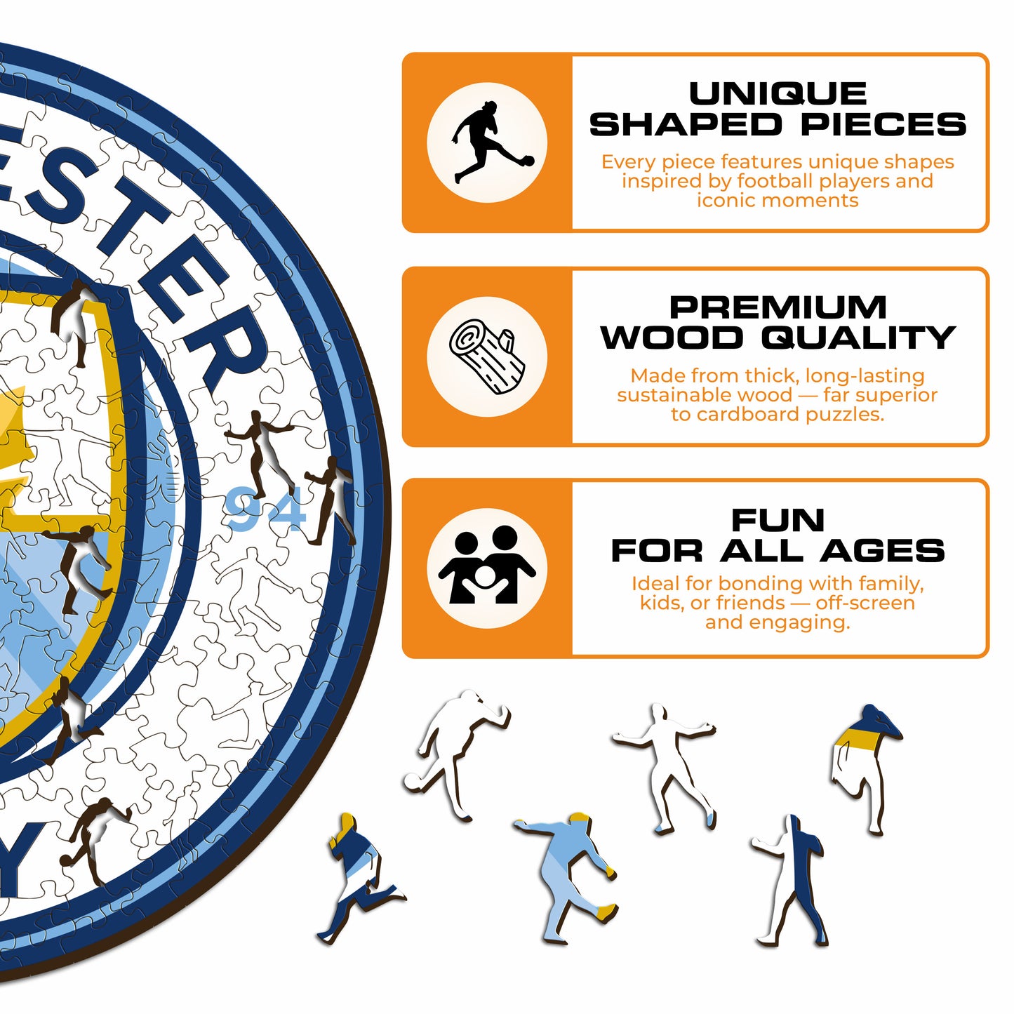 Manchester City FC® Crest - Wooden Puzzle