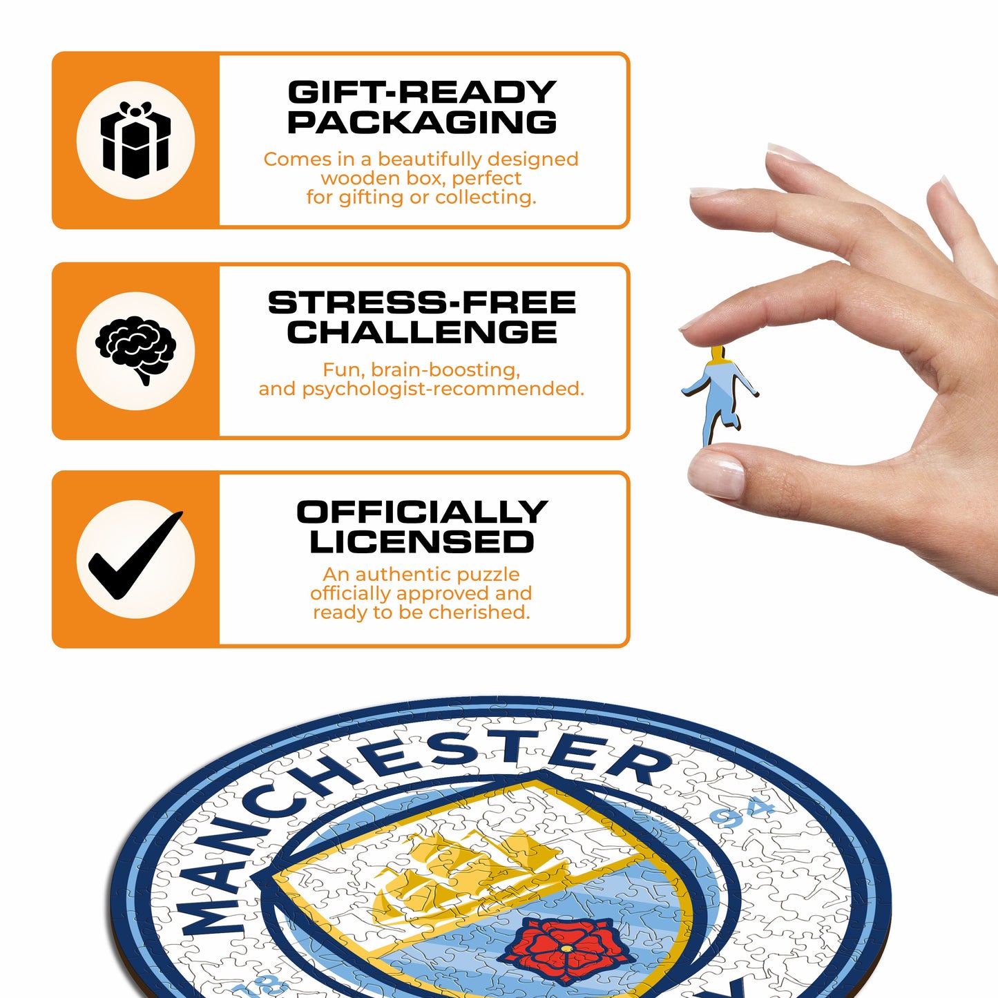 Manchester City FC® Crest - Wooden Puzzle