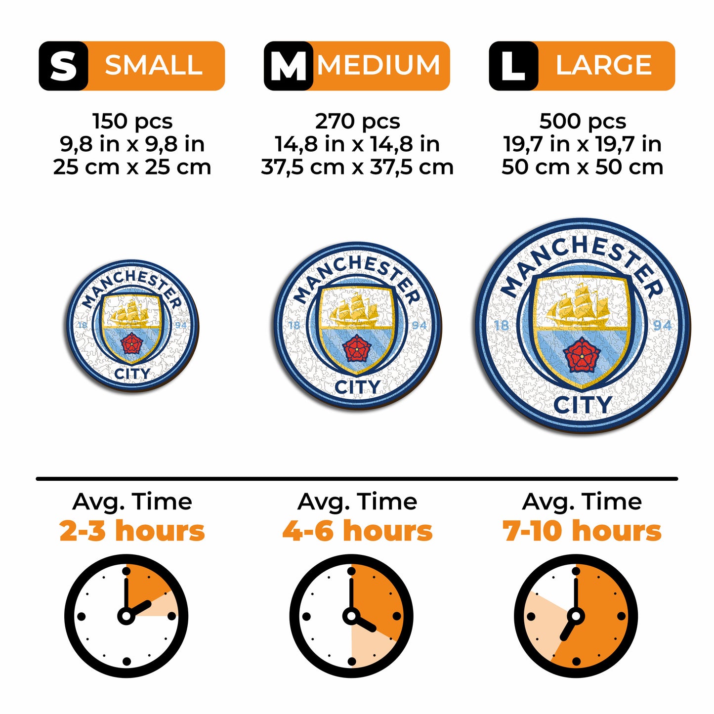 Manchester City FC® Crest - Wooden Puzzle
