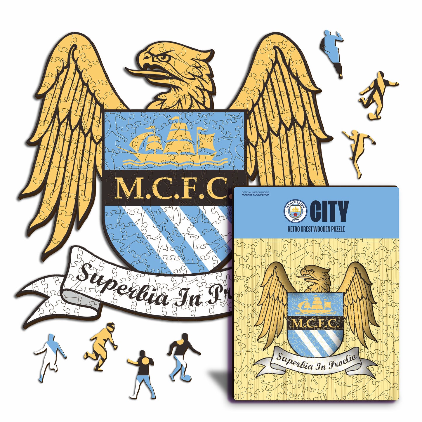 Manchester City FC® Retro Crest - Wooden Puzzle