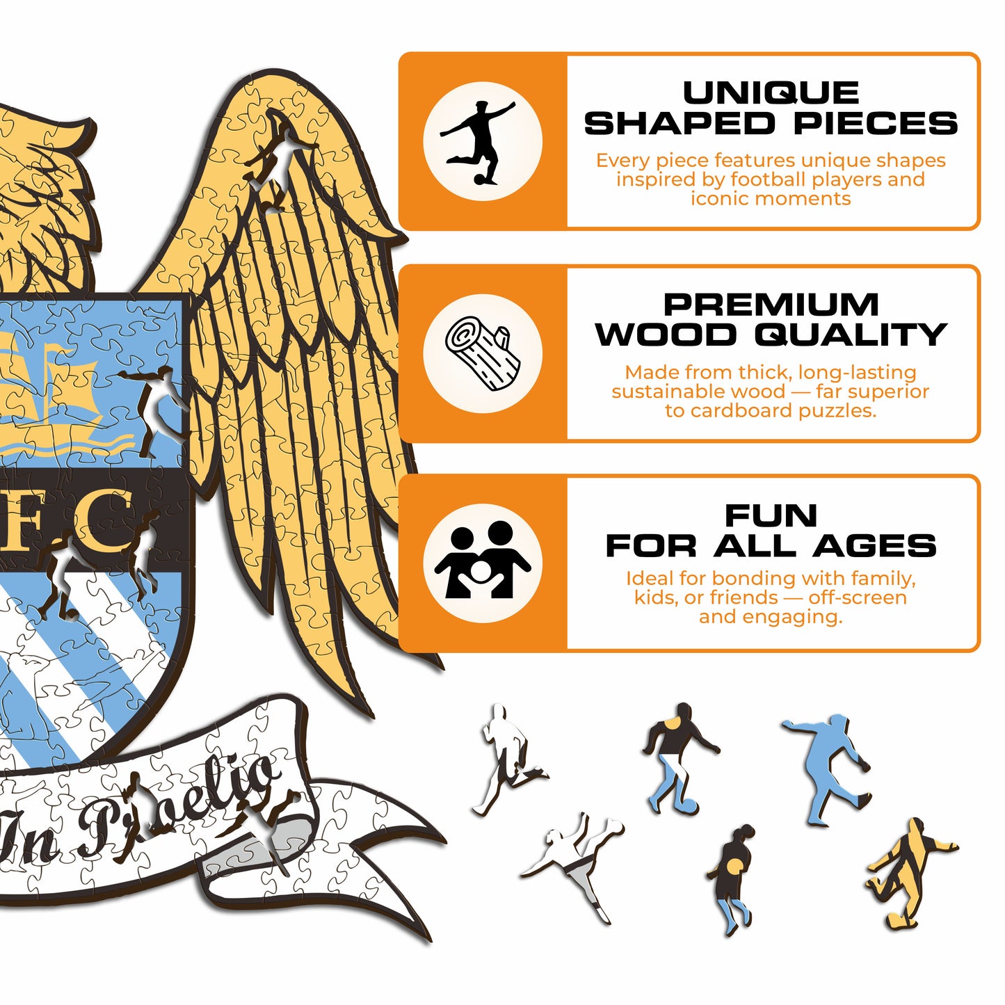 Manchester City FC® Retro Crest - Wooden Puzzle