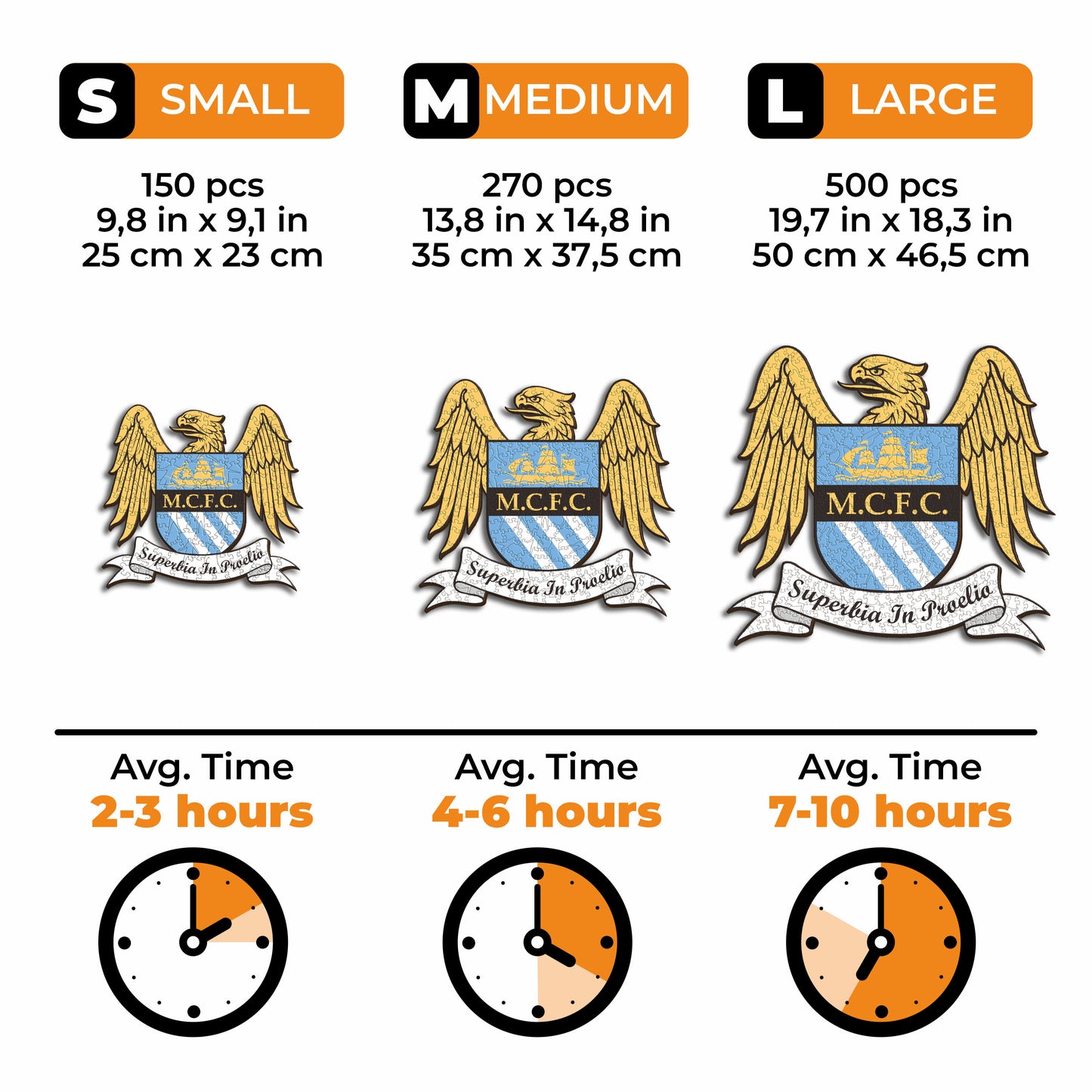 Manchester City FC® Retro Crest - Wooden Puzzle
