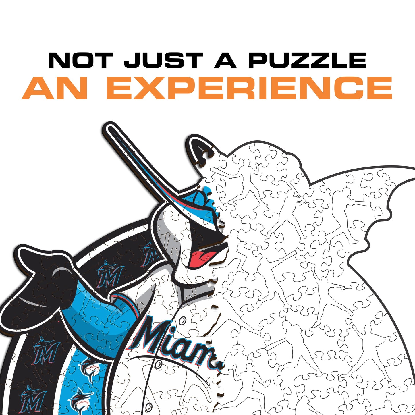 Miami Marlins™ Mascot - Wooden Puzzle