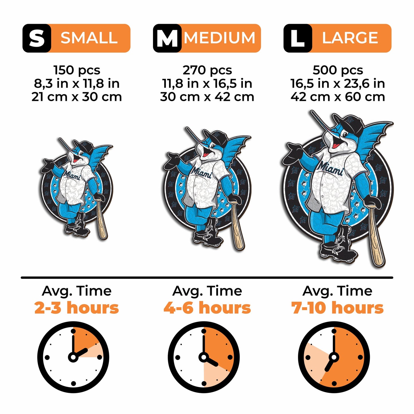 Miami Marlins™ Mascot - Wooden Puzzle