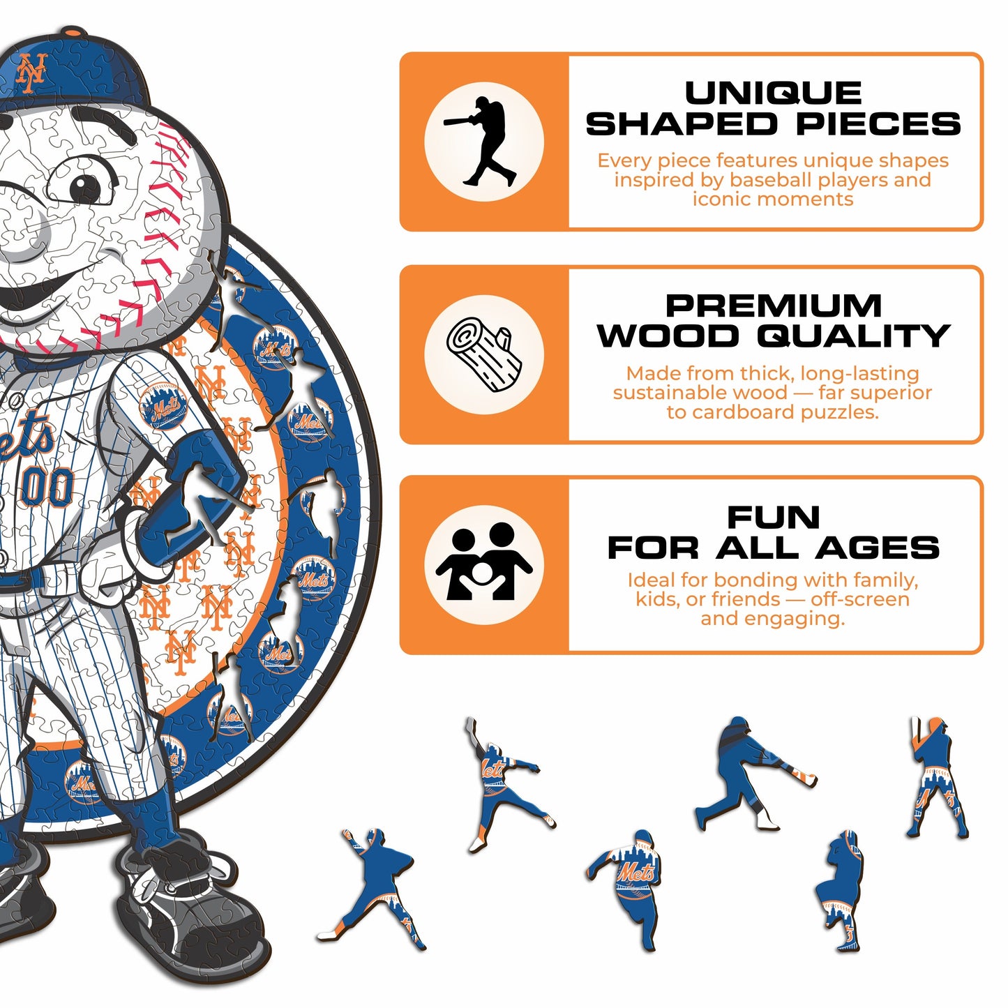New York Mets™ Mascot - Wooden Puzzle
