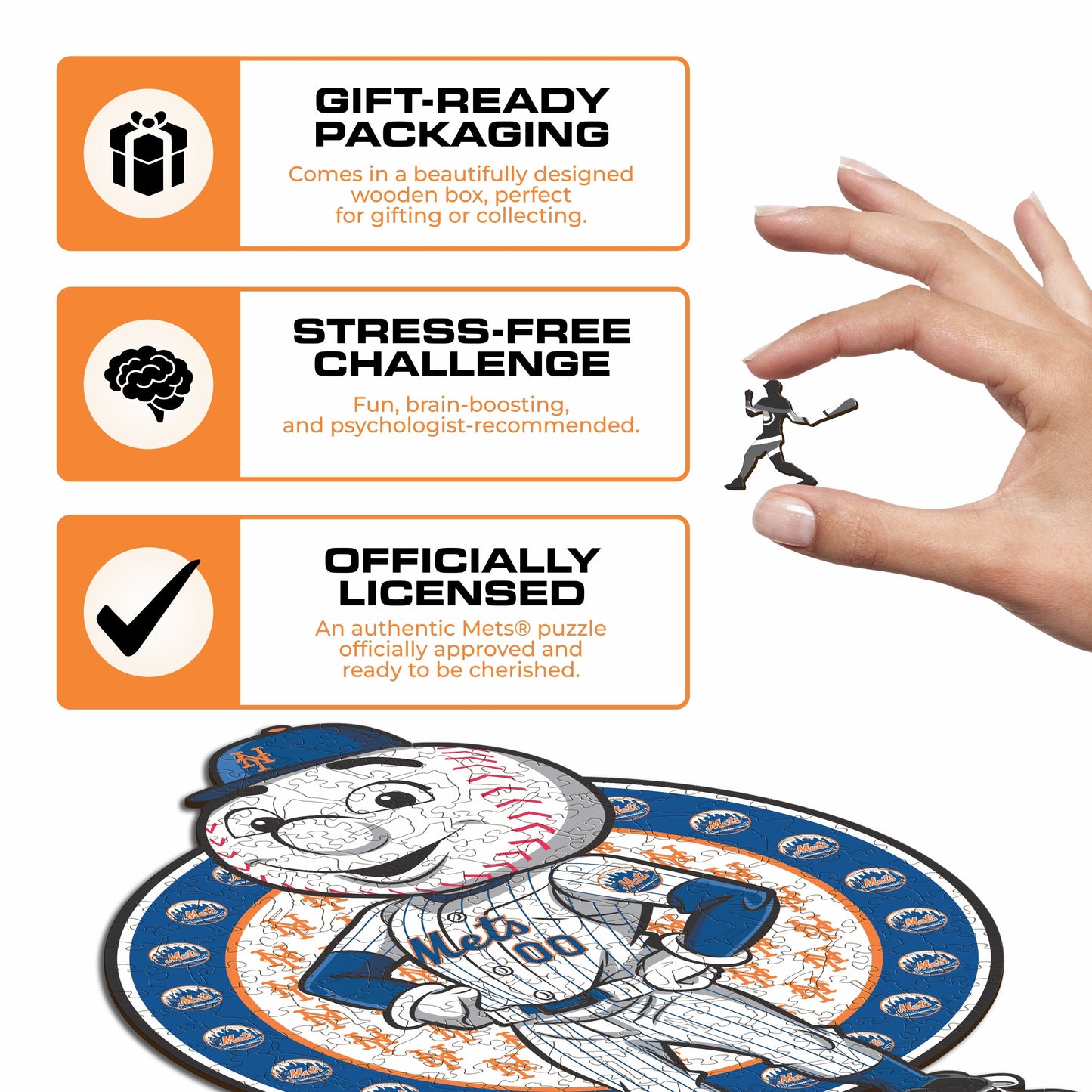 New York Mets™ Mascot - Wooden Puzzle