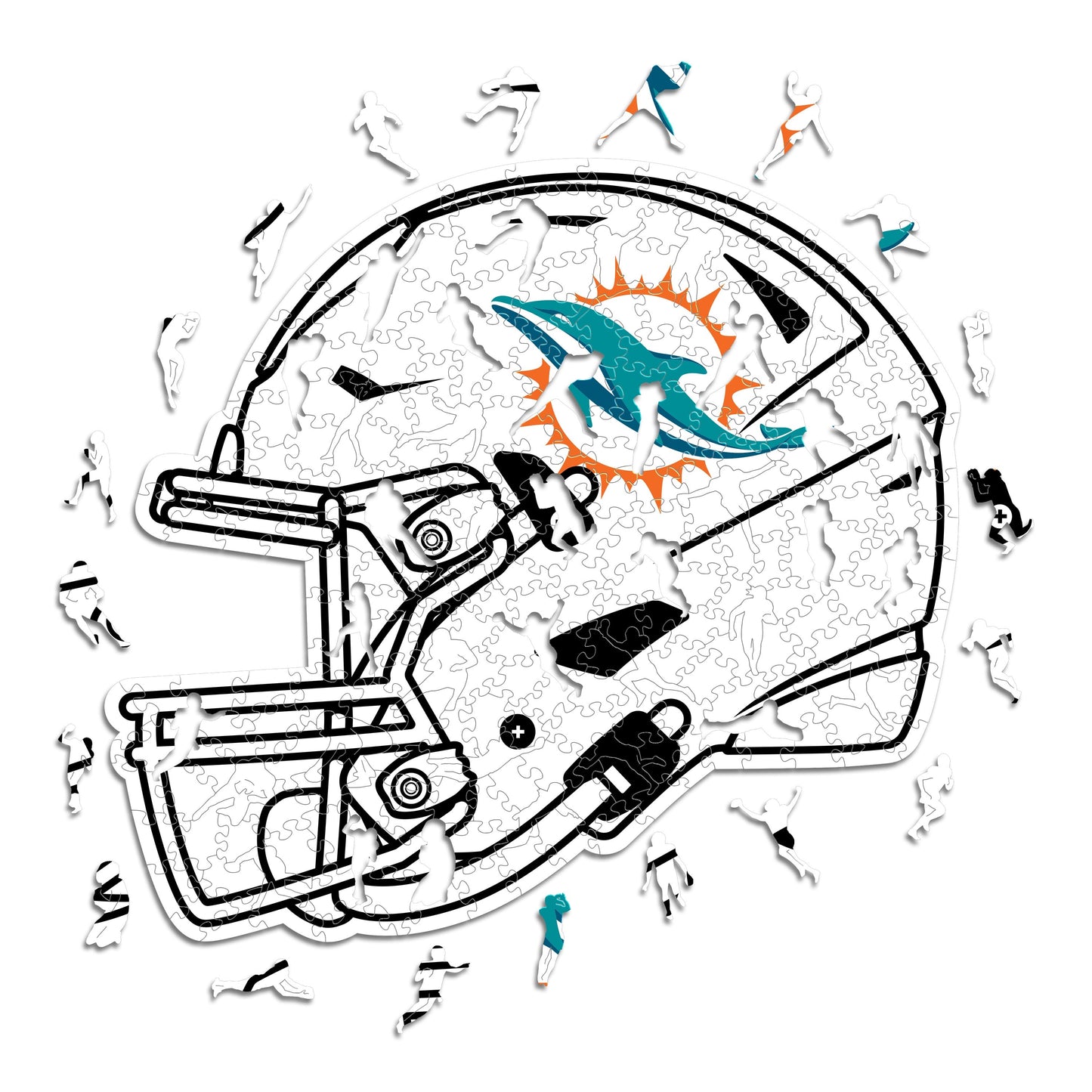 Miami Dolphins™ Helmet- Wooden Puzzle