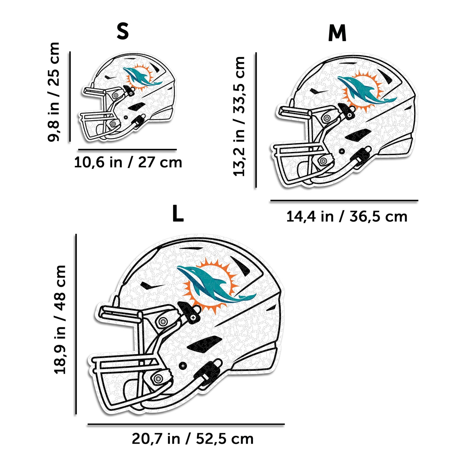 Miami Dolphins™ Helmet- Wooden Puzzle
