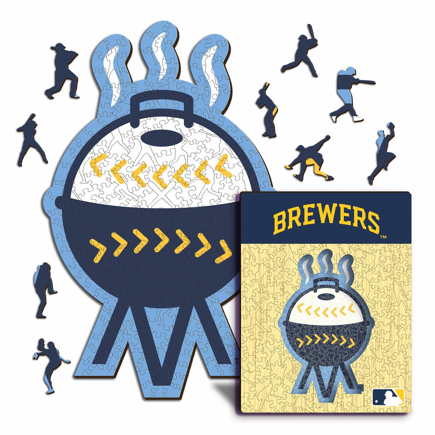 Milwaukee Brewers™ Crest - Wooden Puzzle