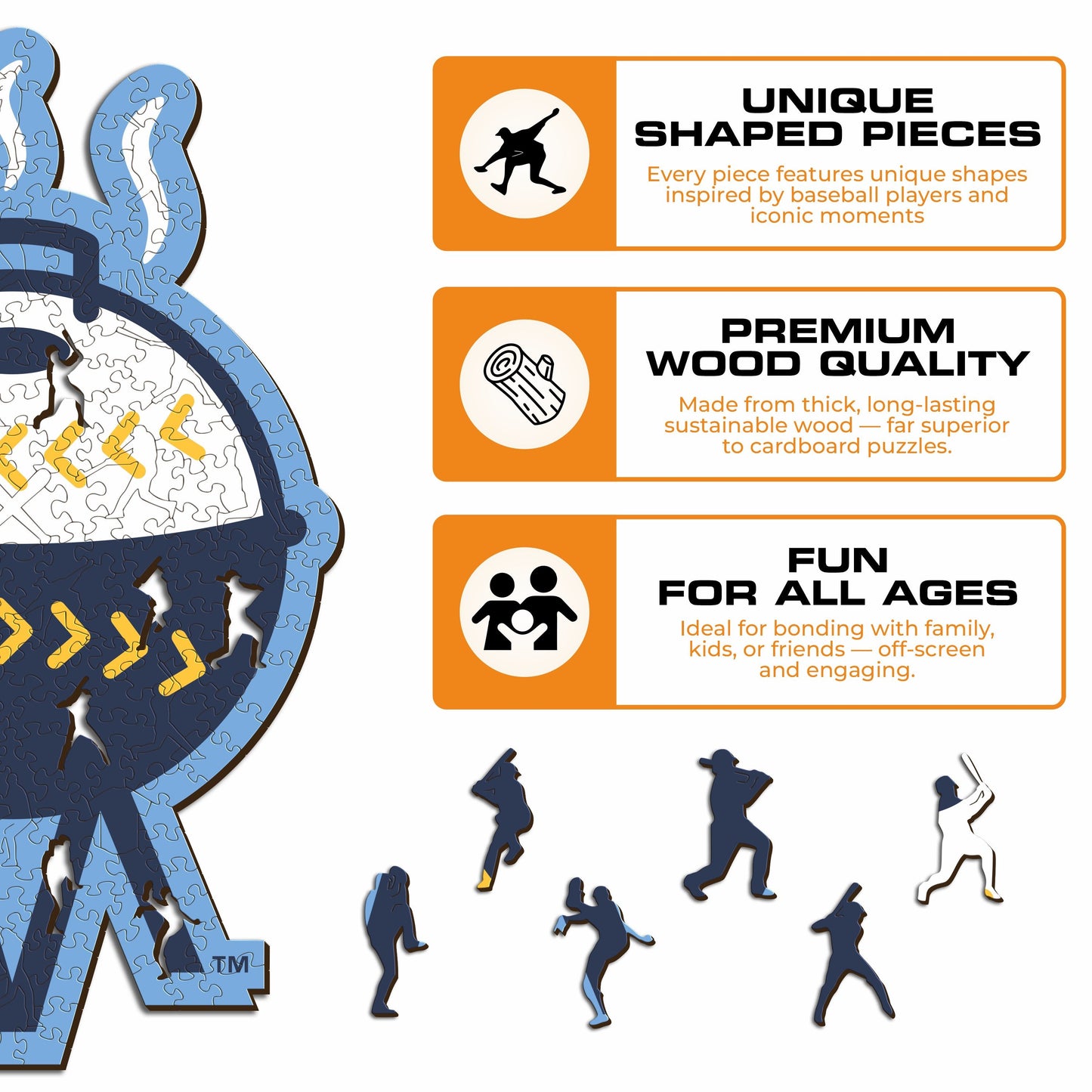 Milwaukee Brewers™ Crest - Wooden Puzzle