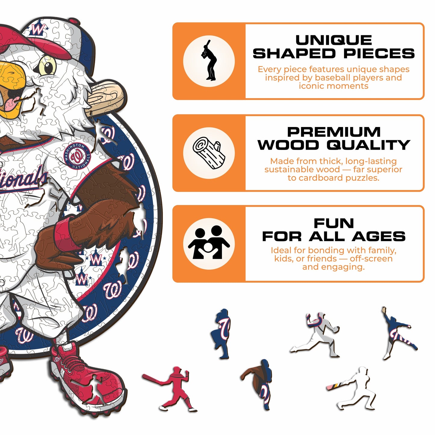 Washington Nationals™ Mascot - Wooden Puzzle