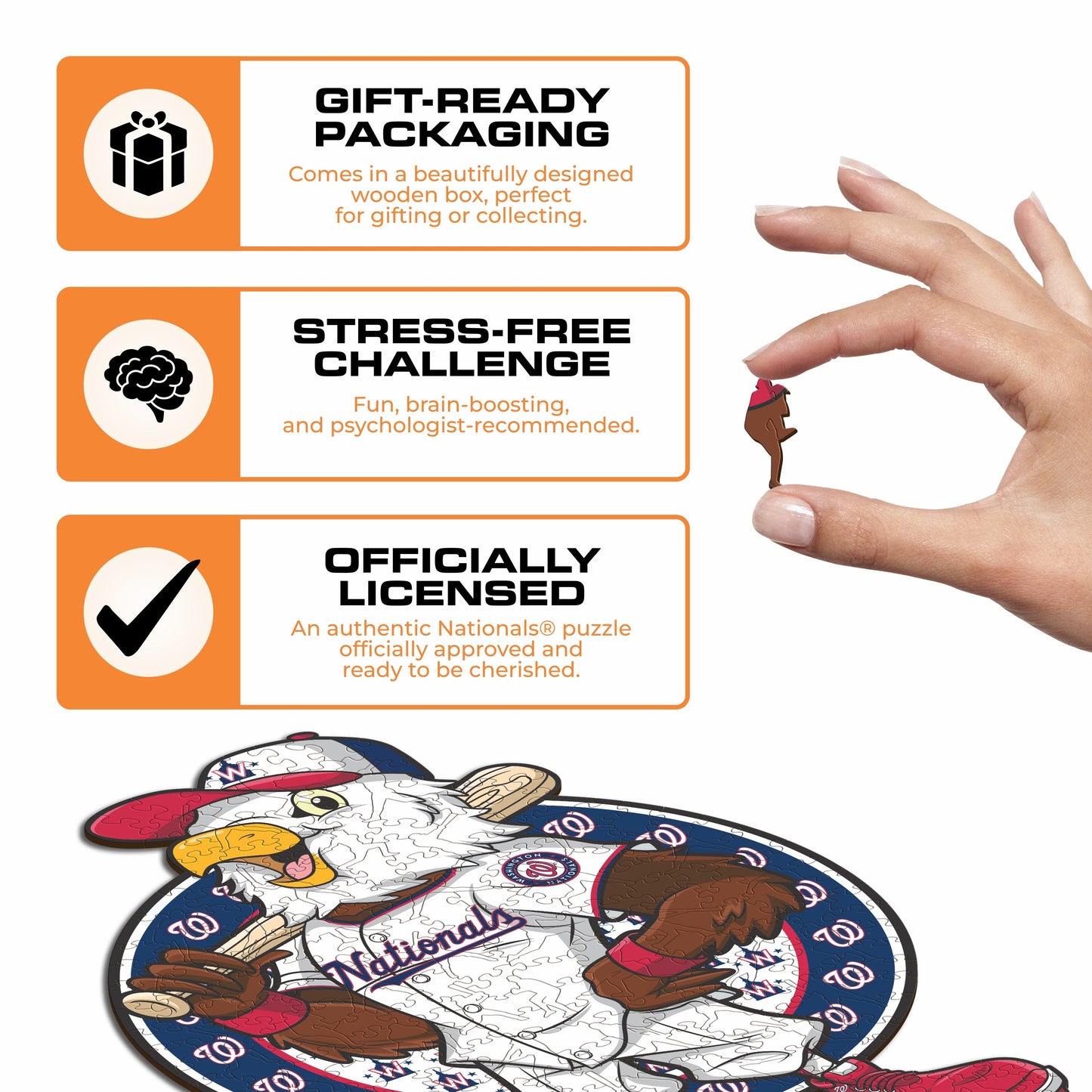Washington Nationals™ Mascot - Wooden Puzzle