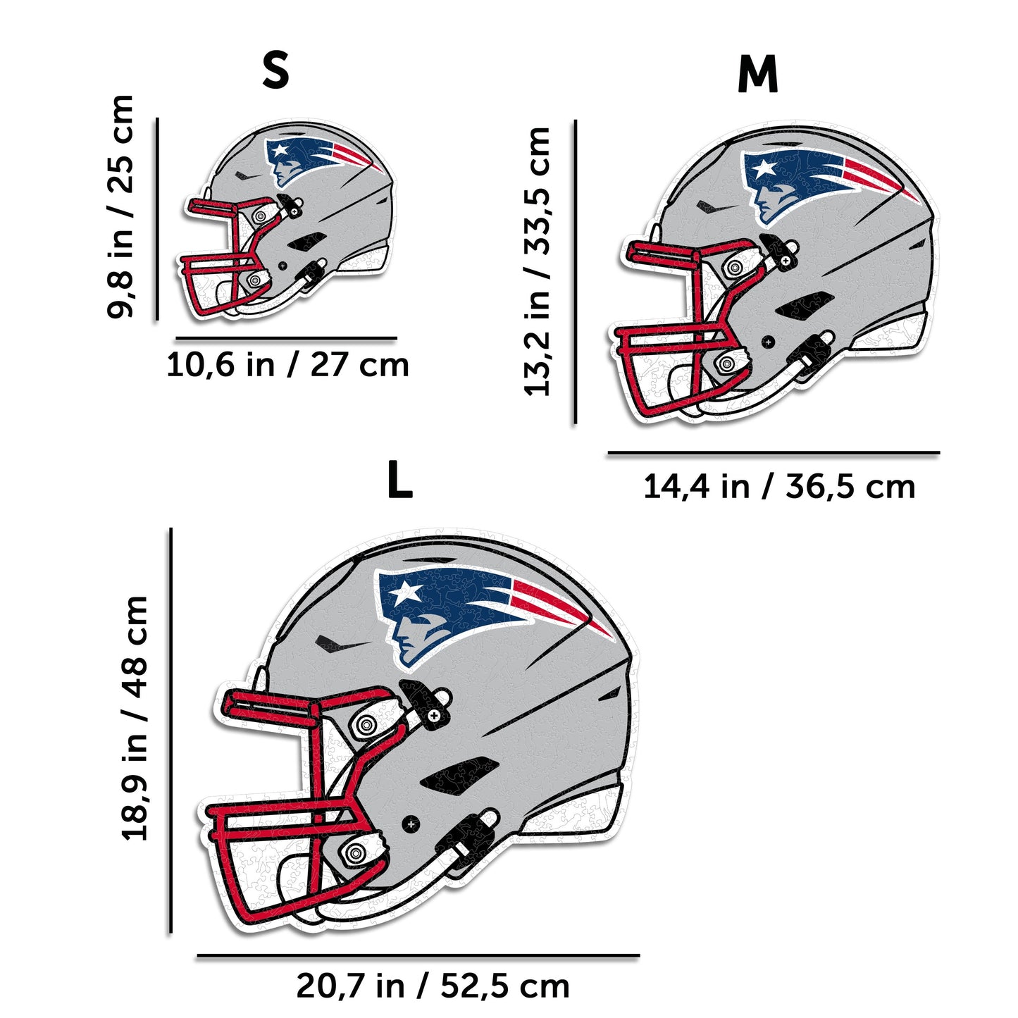 New England Patriots™ Helmet - Wooden Puzzle