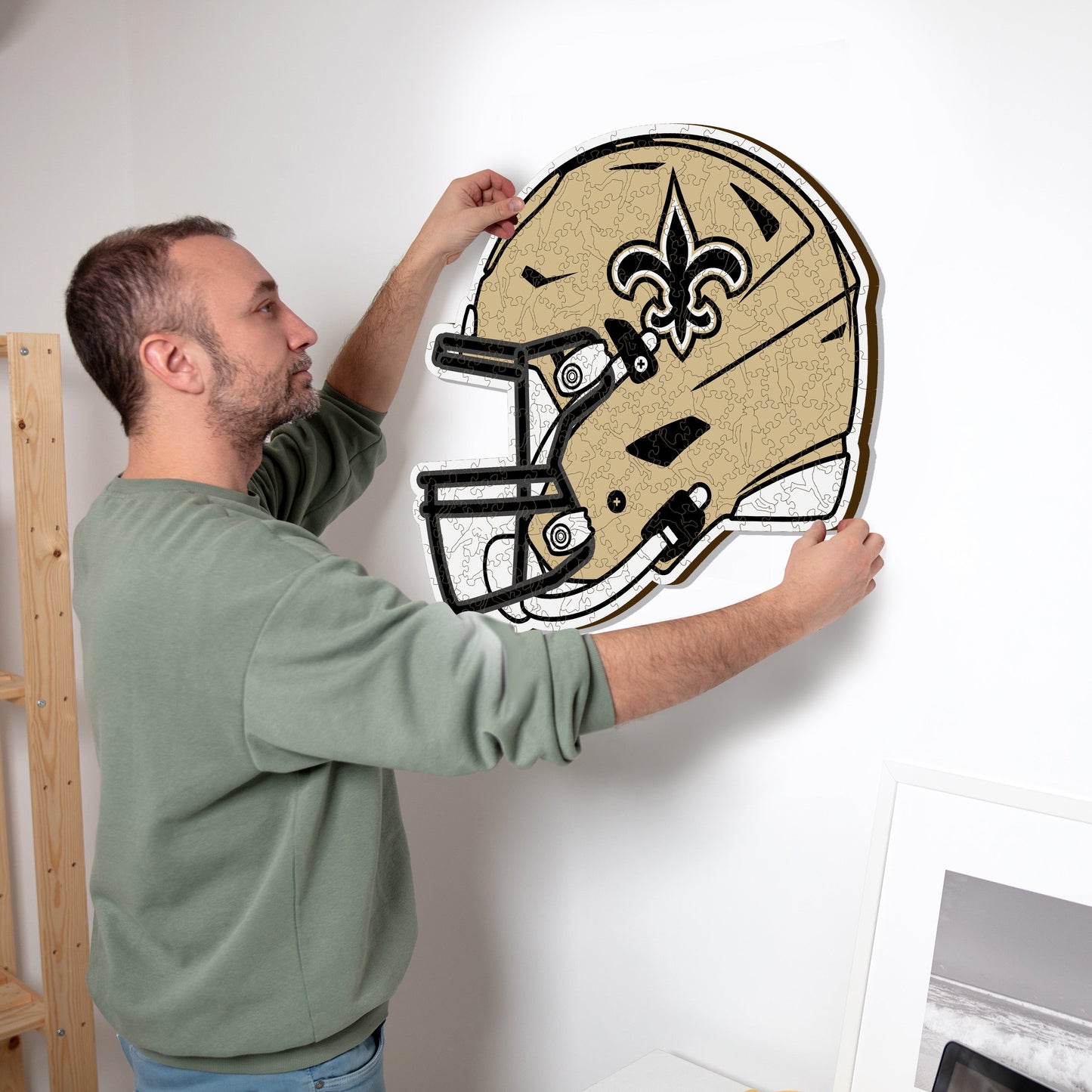 New Orleans Saints™ Helmet - Wooden Puzzle