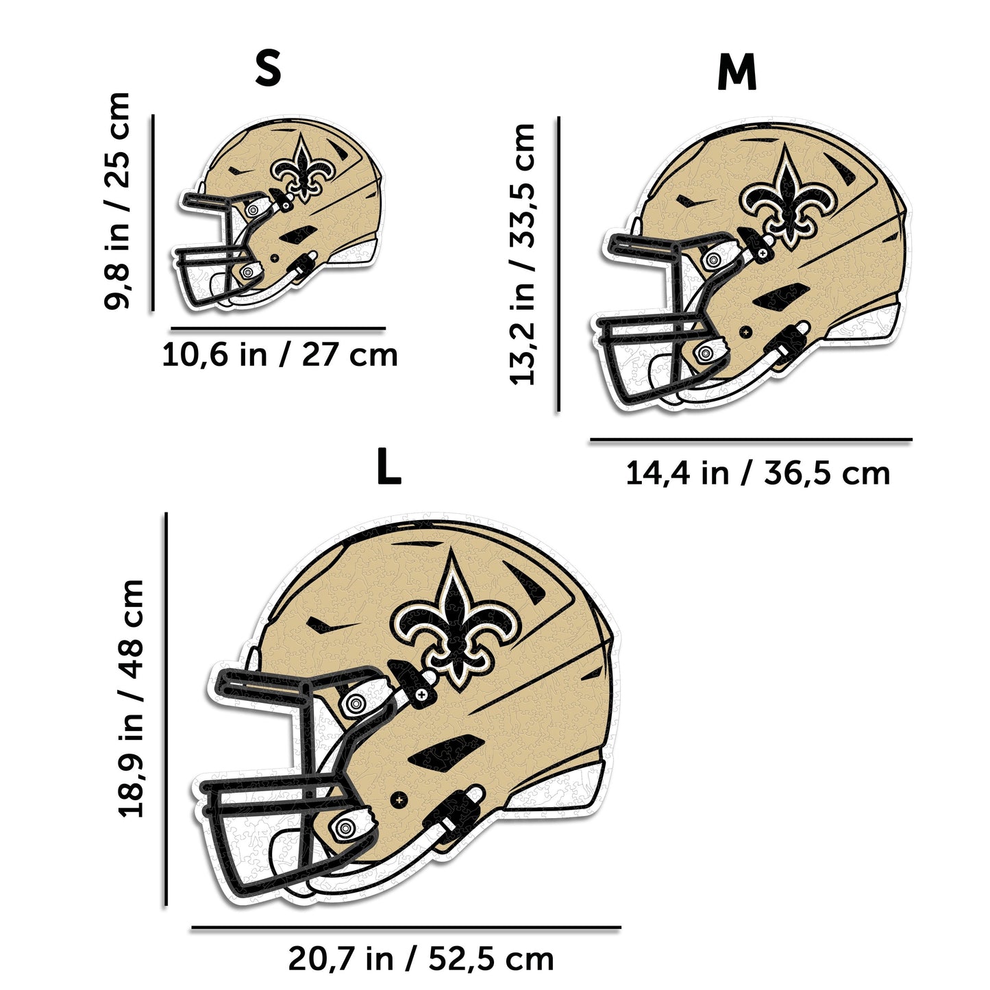 New Orleans Saints™ Helmet - Wooden Puzzle