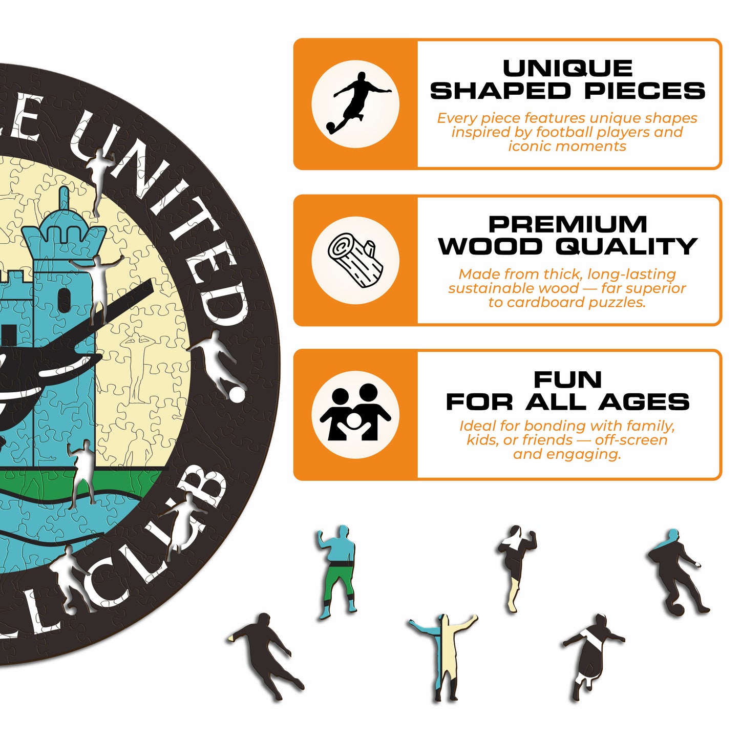 Newcastle United FC® Retro Crest - Wooden Puzzle