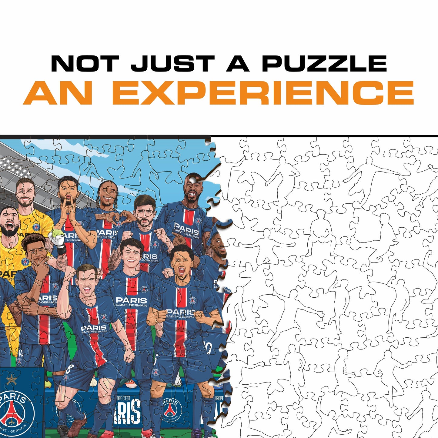 PSG FC® 2024/25 Team "Treble Winners" - Wooden Puzzle