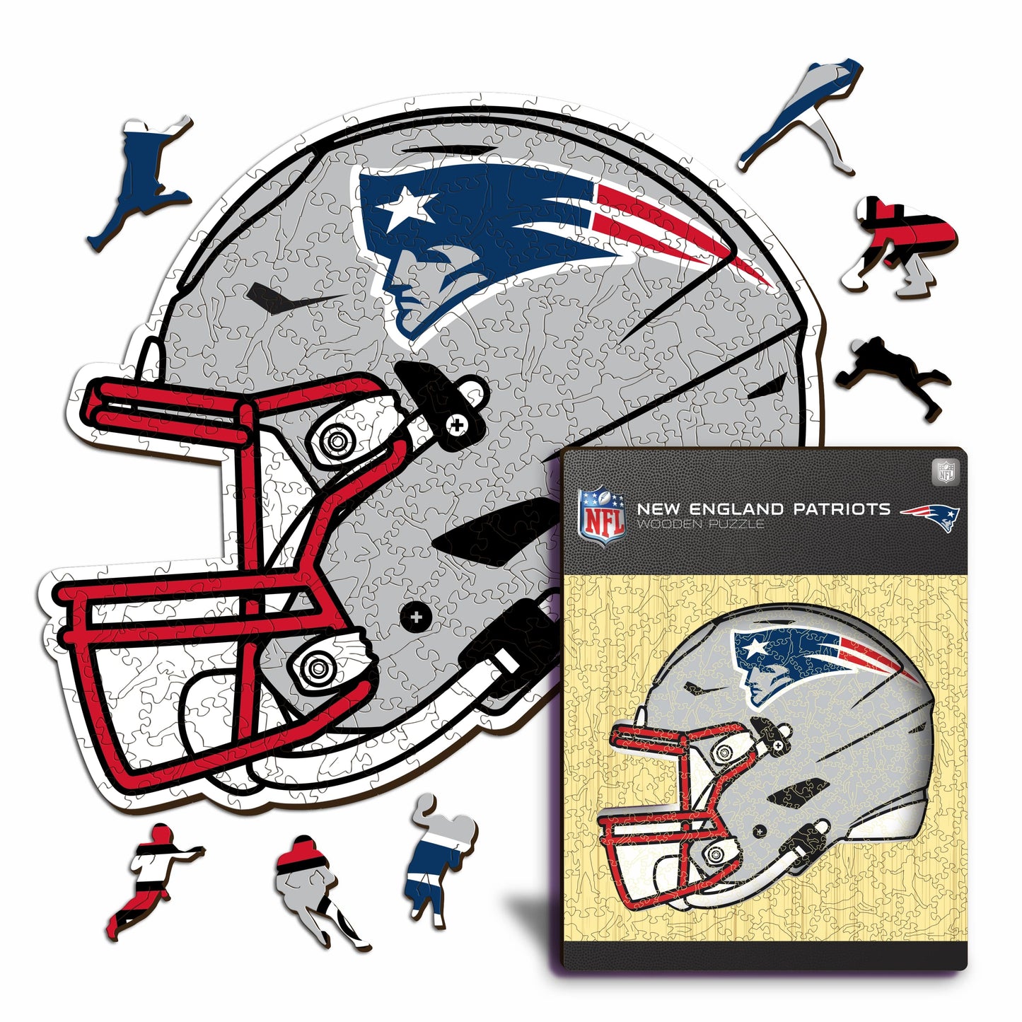 New England Patriots™ Helmet - Wooden Puzzle