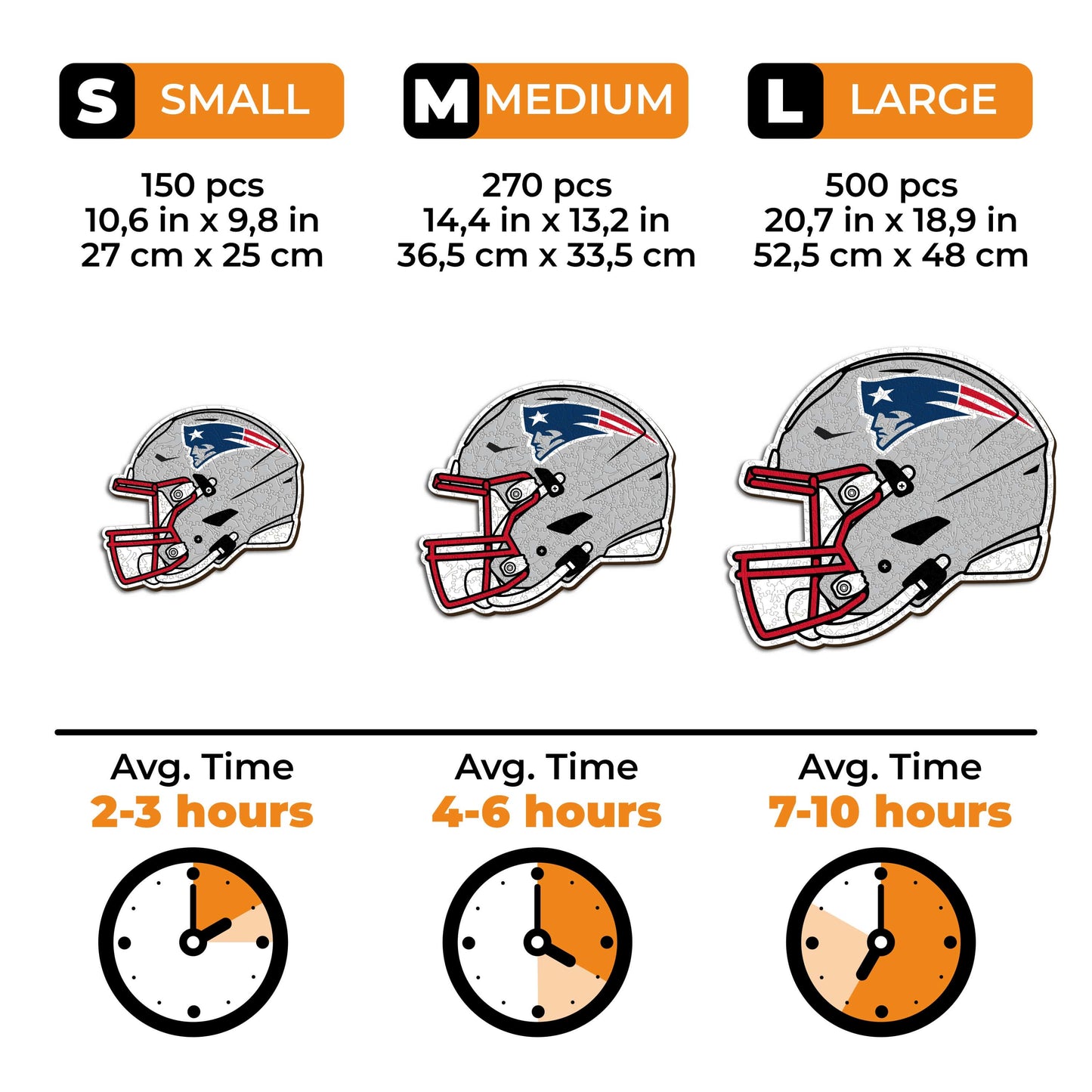 New England Patriots™ Helmet - Wooden Puzzle