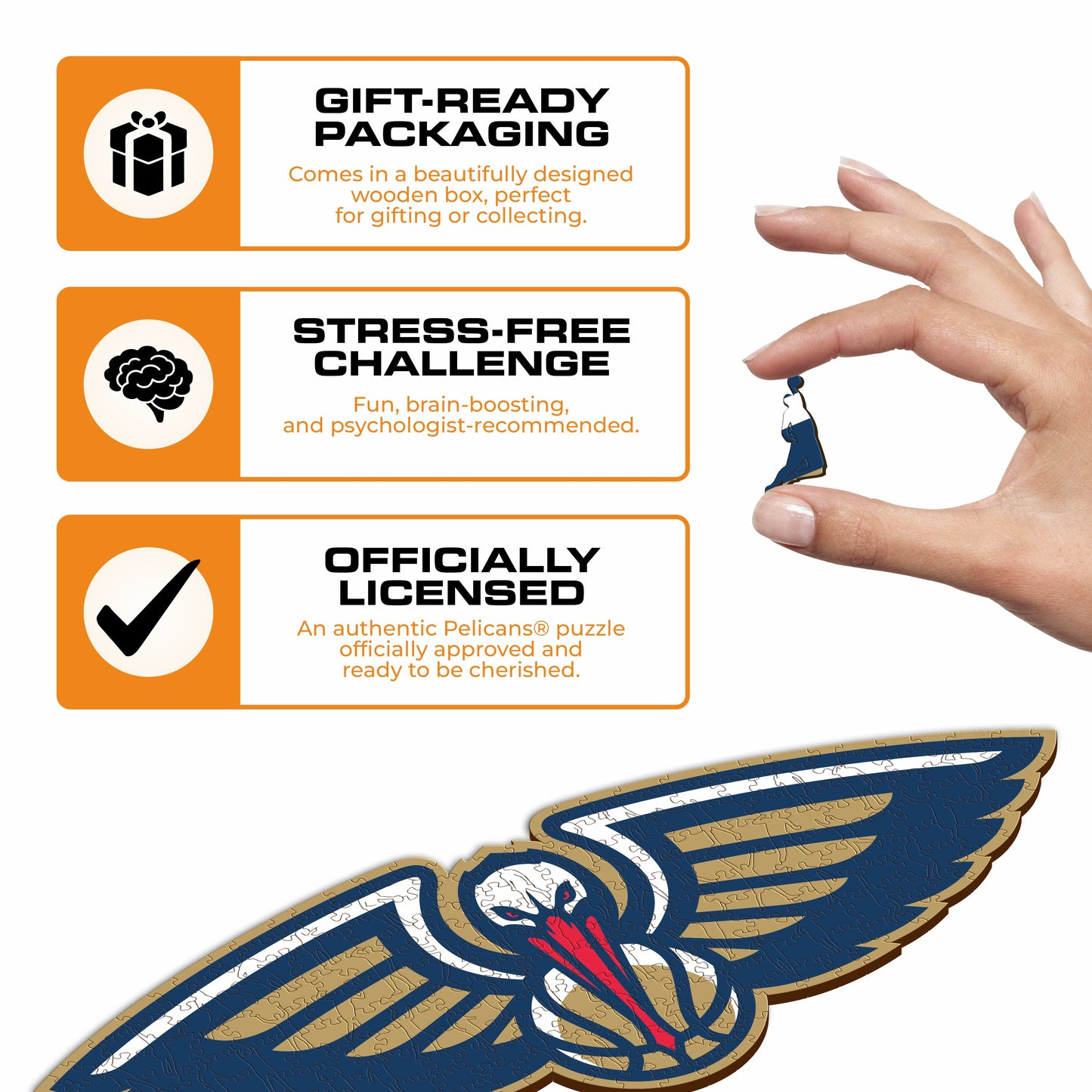 New Orleans Pelicans™ - Wooden Puzzle