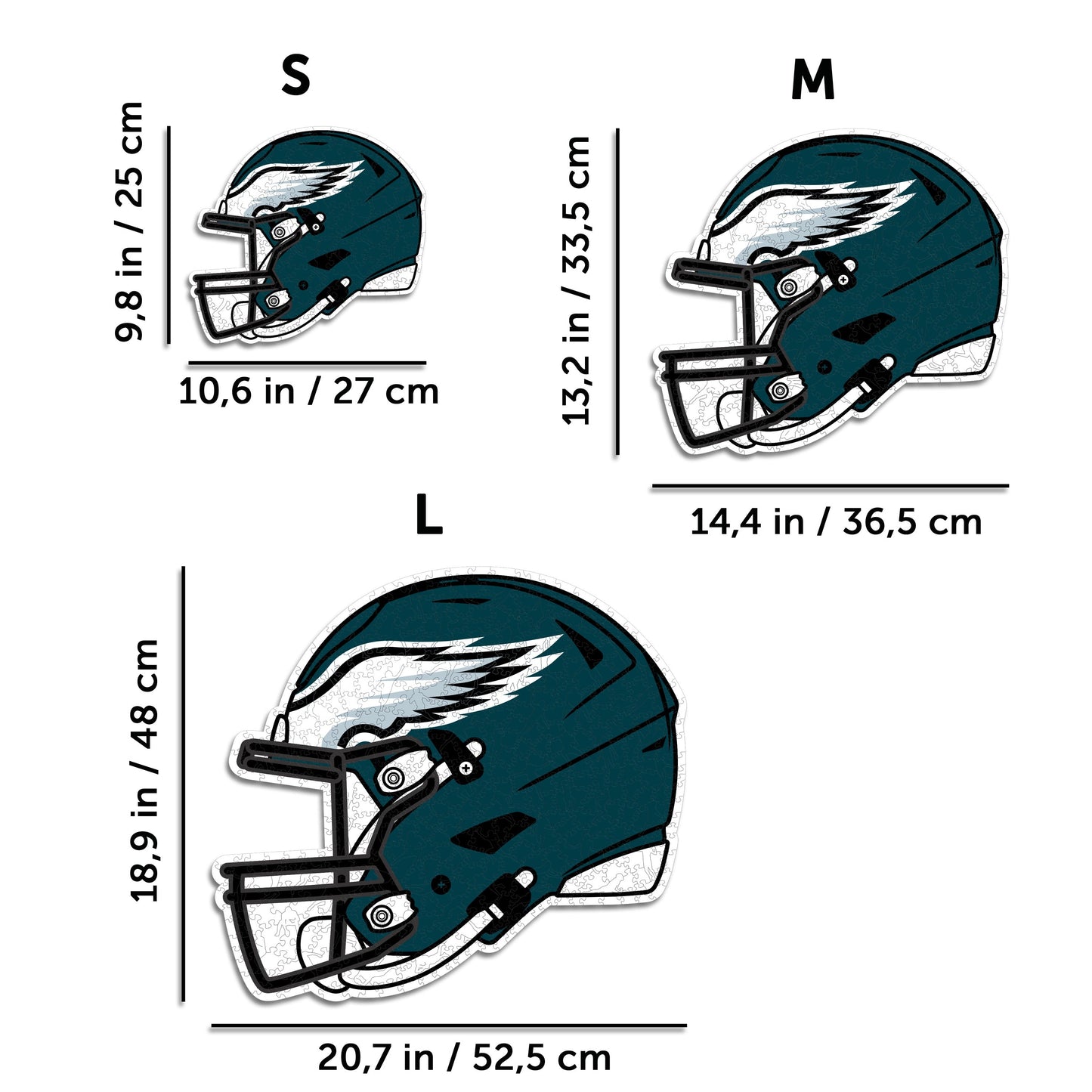 Philadelphia Eagles™ Helmet - Wooden Puzzle