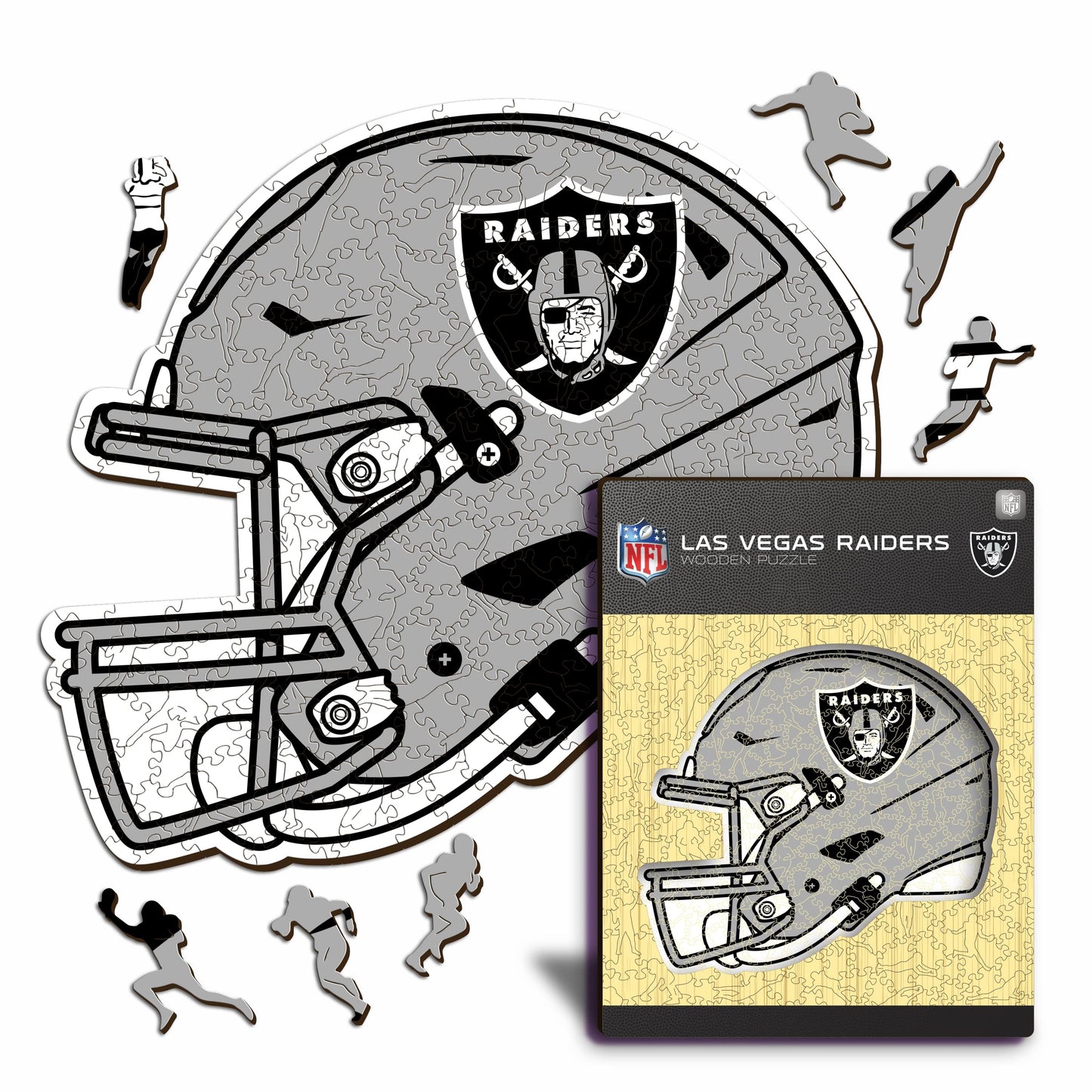 Las Vegas Raiders™ Helmet - Wooden Puzzle
