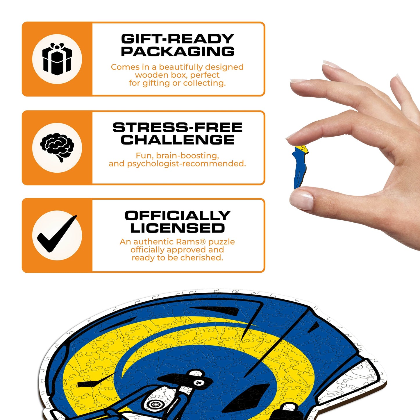 Los Angeles Rams™ Helmet - Wooden Puzzle