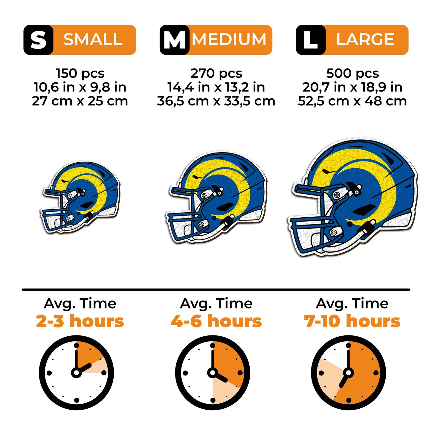 Los Angeles Rams™ Helmet - Wooden Puzzle
