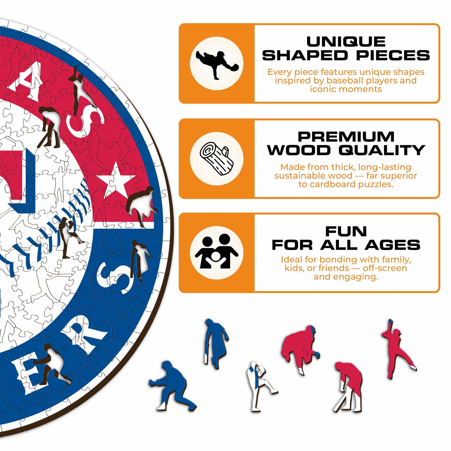 Texas Rangers™ - Wooden Puzzle