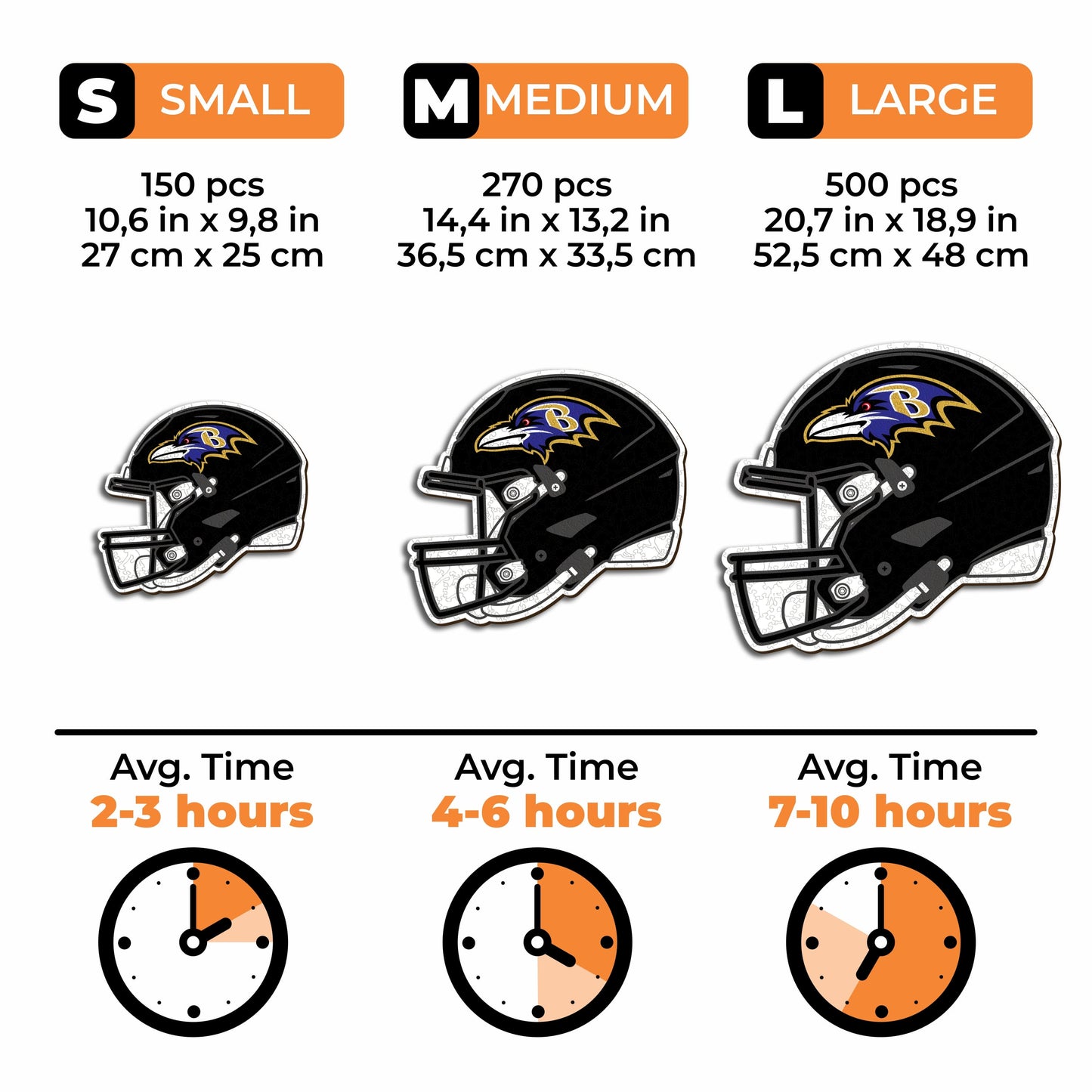 Baltimore Ravens™ Helmet - Wooden Puzzle