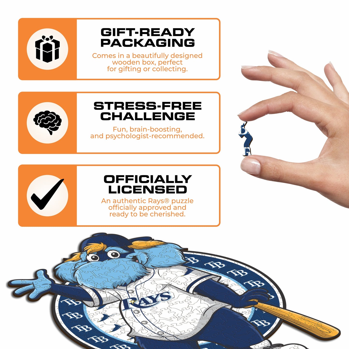 Tampa Bay Rays™ Mascot - Wooden Puzzle