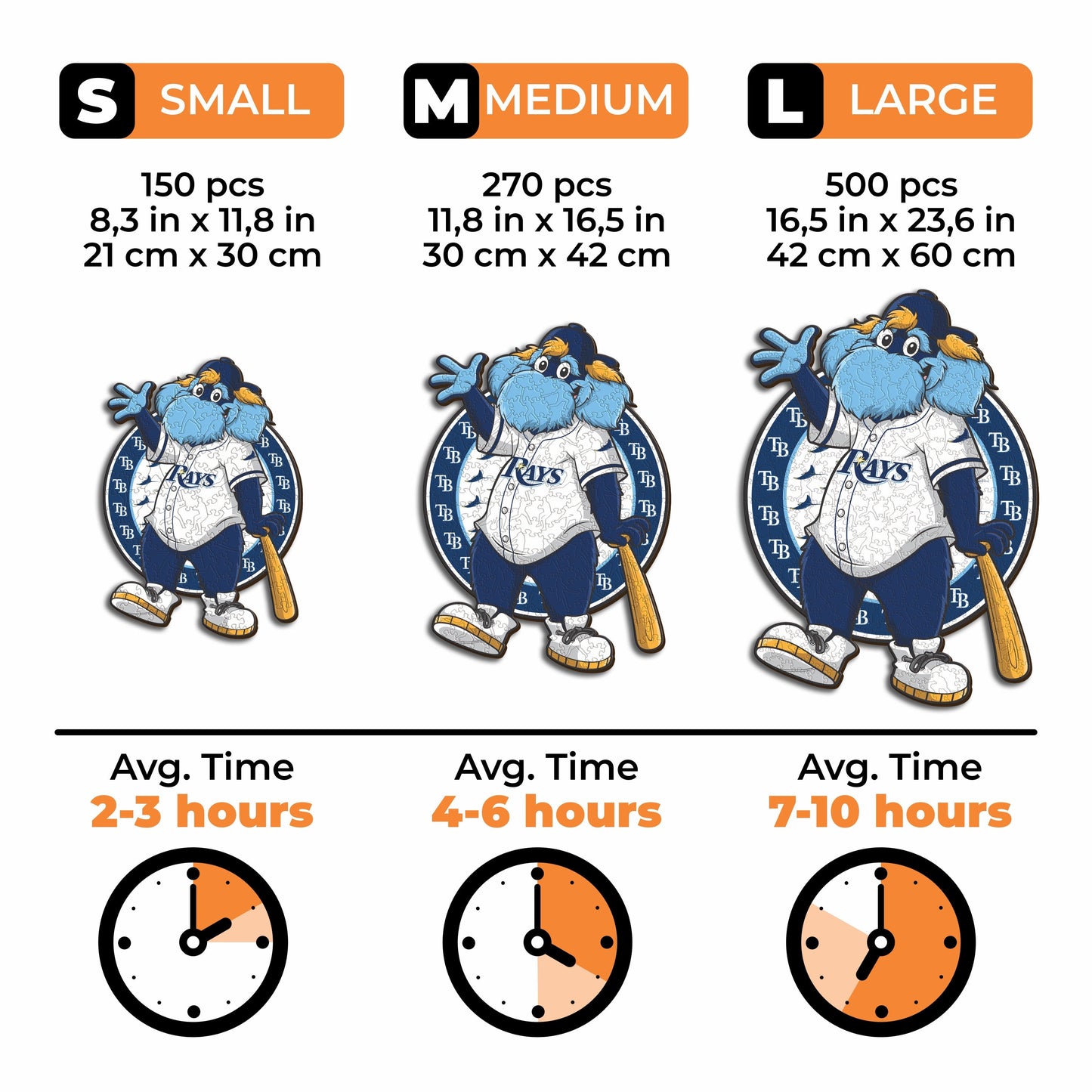 Tampa Bay Rays™ Mascot - Wooden Puzzle