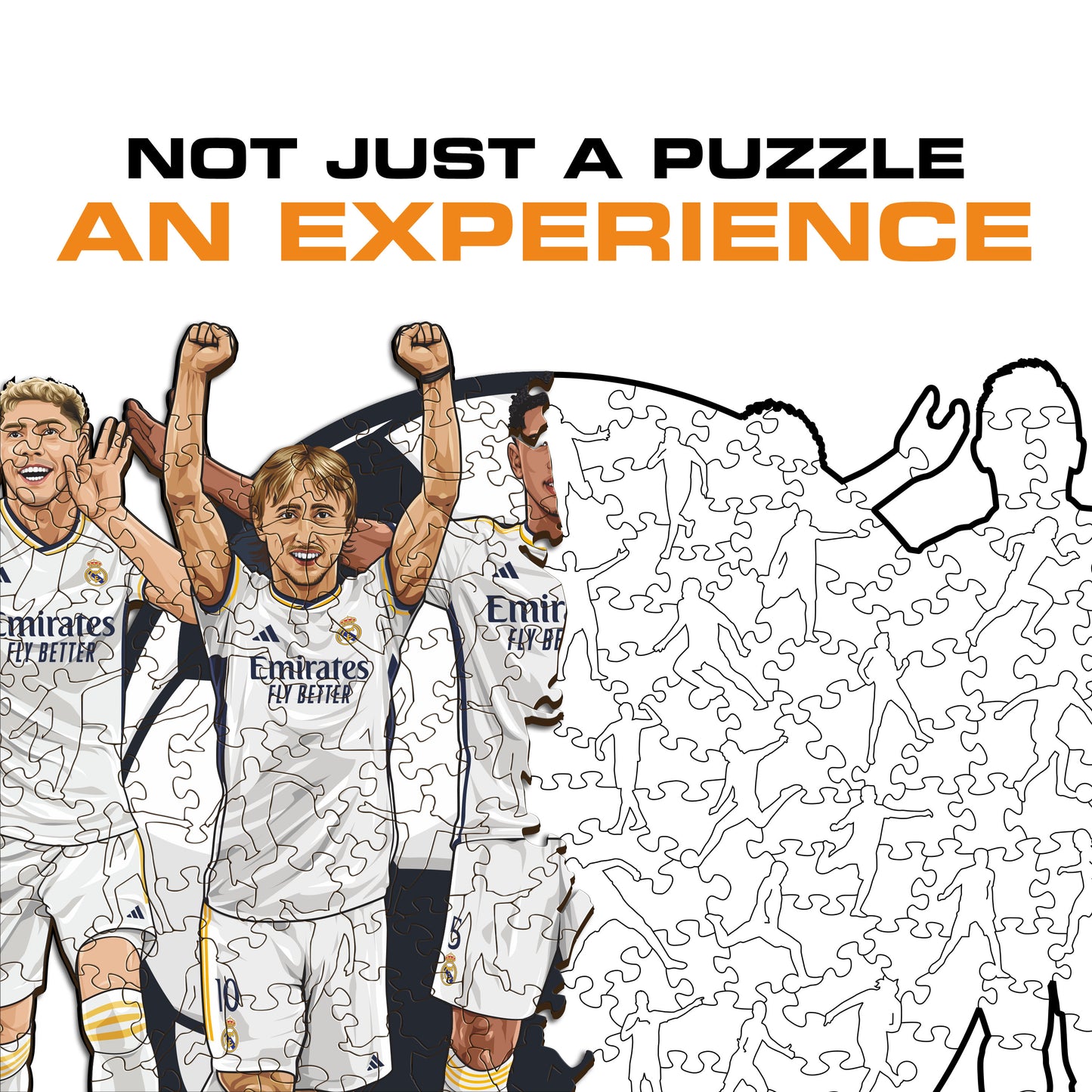 Real Madrid CF® 5 Players - Wooden Puzzle (LIMITED EDITION)