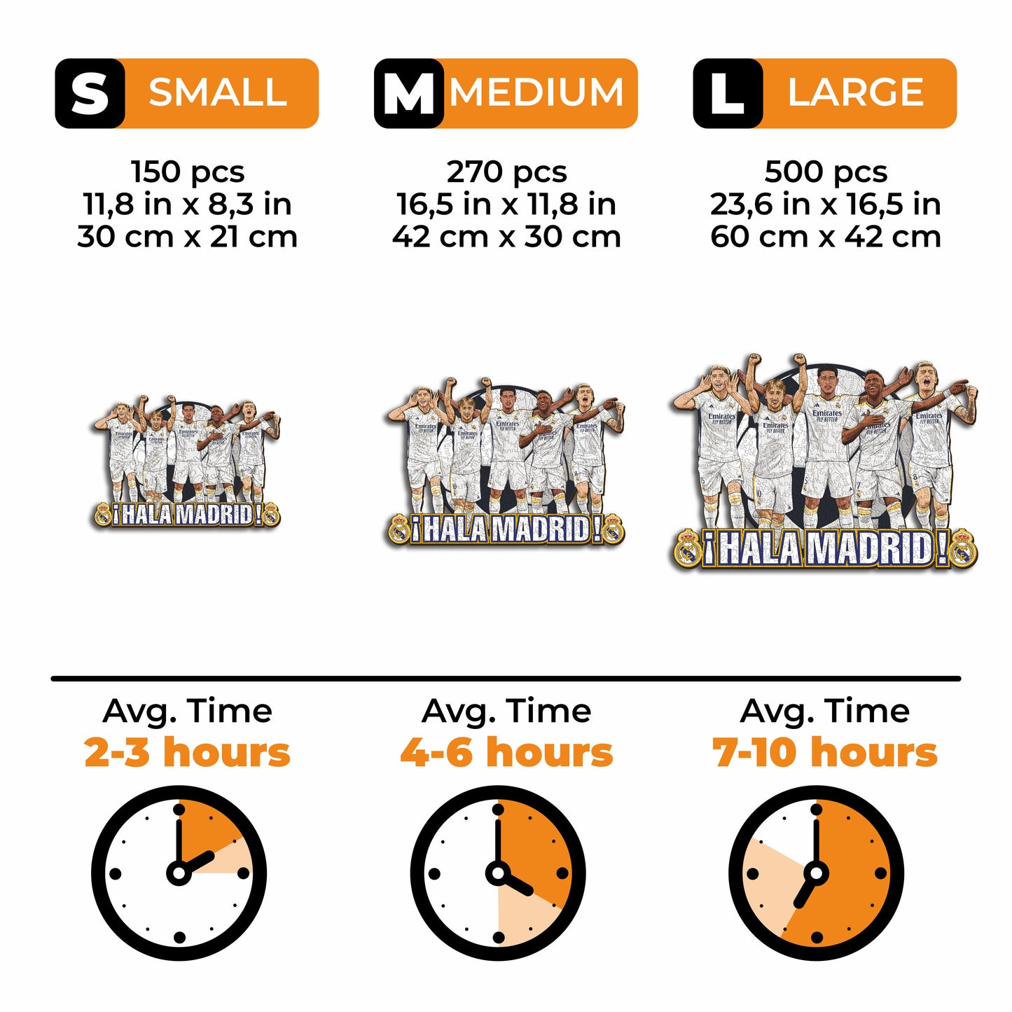 Real Madrid CF® 5 Players - Wooden Puzzle (LIMITED EDITION)