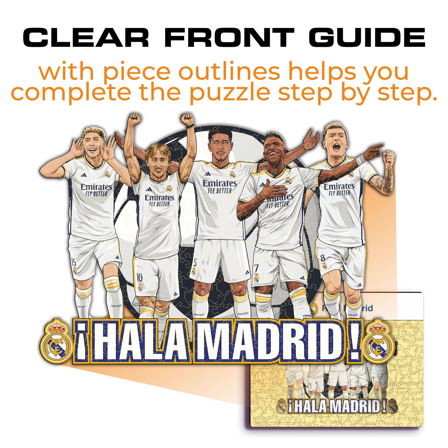 Real Madrid CF® 5 Players - Wooden Puzzle (LIMITED EDITION)
