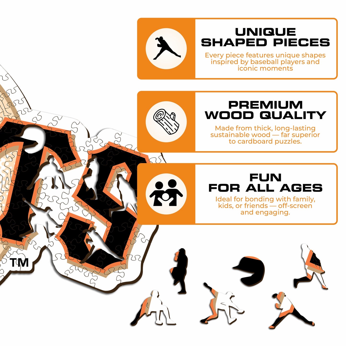 San Francisco Giants™ Crest - Wooden Puzzle